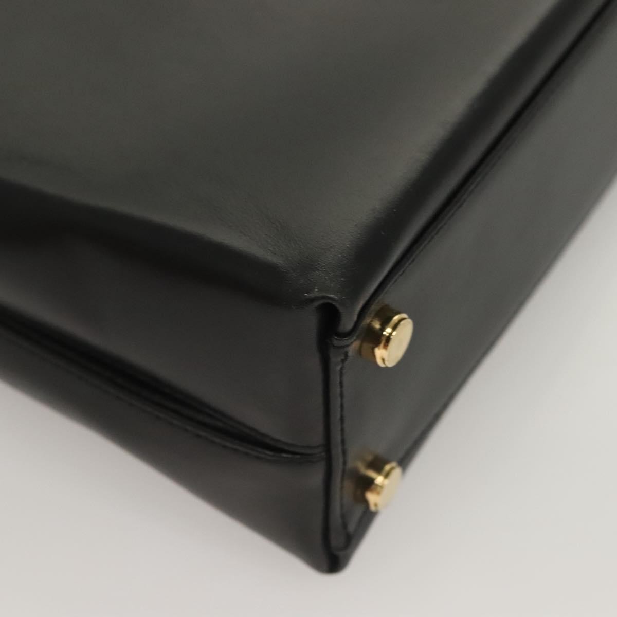 Salvatore Ferragamo Convertible Vara Bow Tote Leather Black Leather Bag (Pre-Owned)