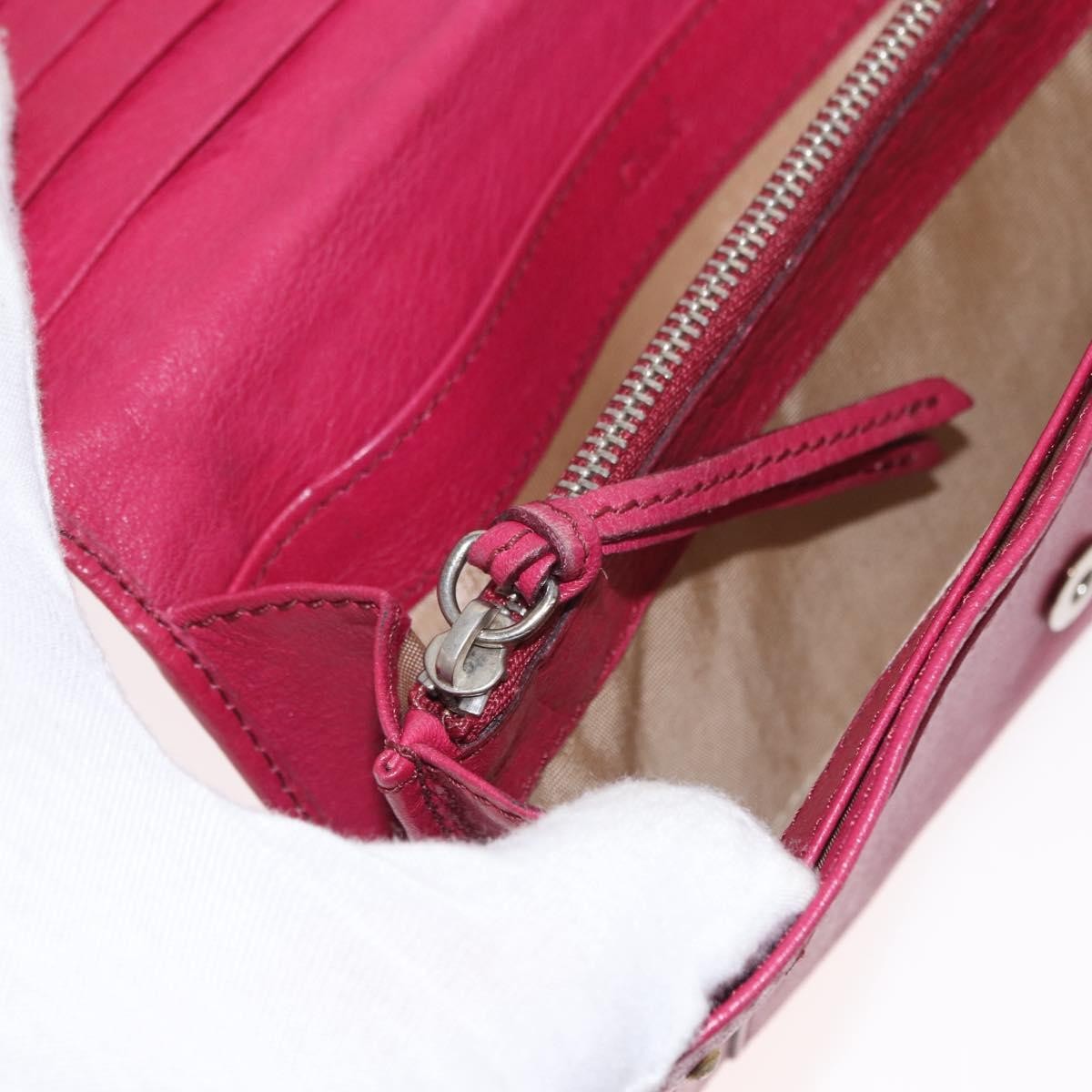 Chloe Paddington Wallet Leather Pink Leather Wallets Accessory (Pre-Owned)