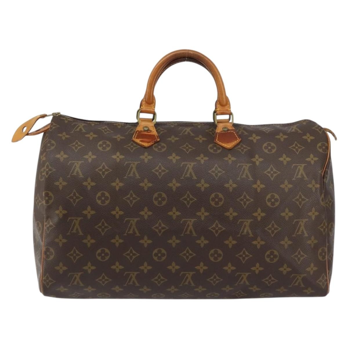 Louis Vuitton Speedy Handbag Monogram Canvas Brown Canvas Handbag (Pre-Owned)