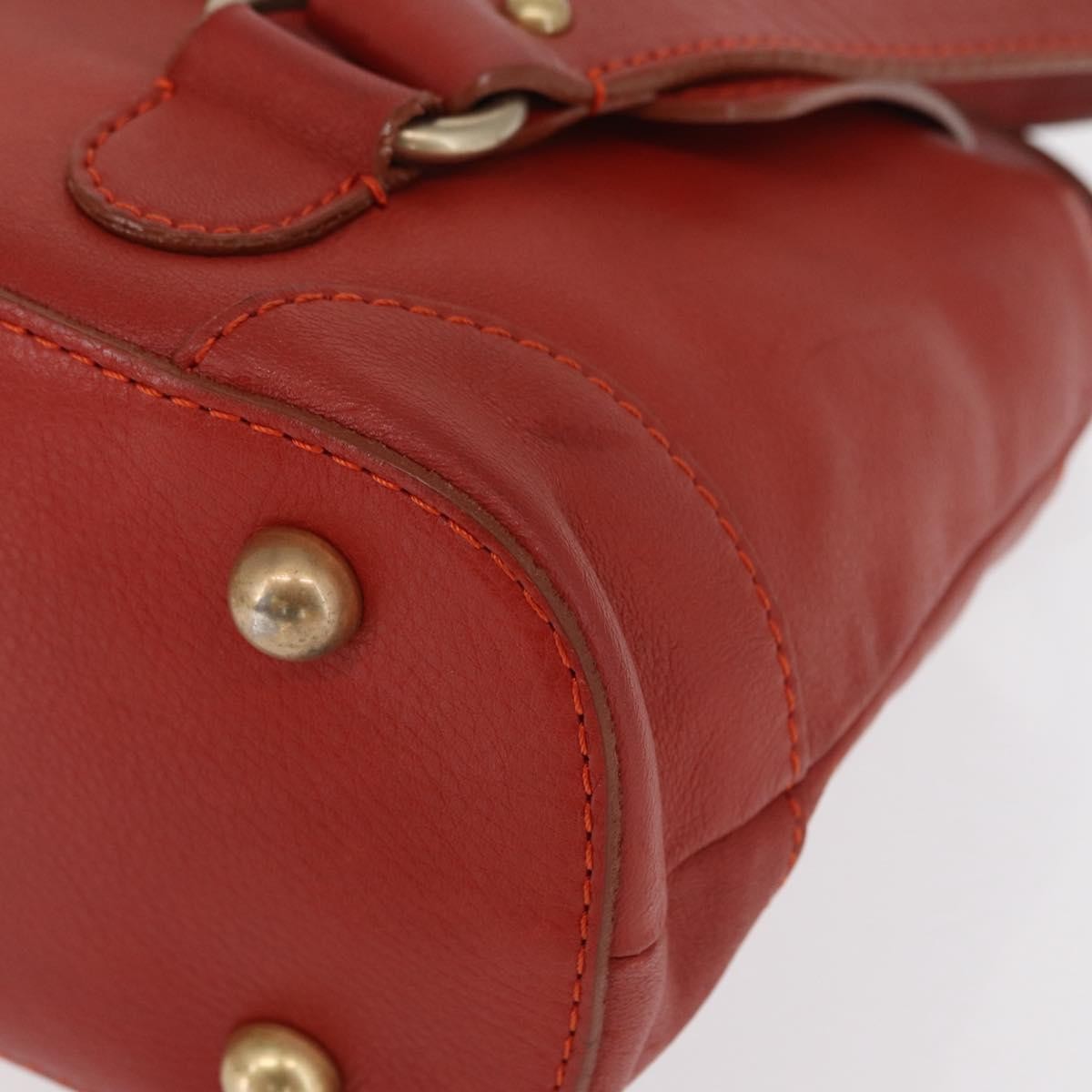 Chloe Vintage Handbag Leather Red Leather Handbag (Pre-Owned)