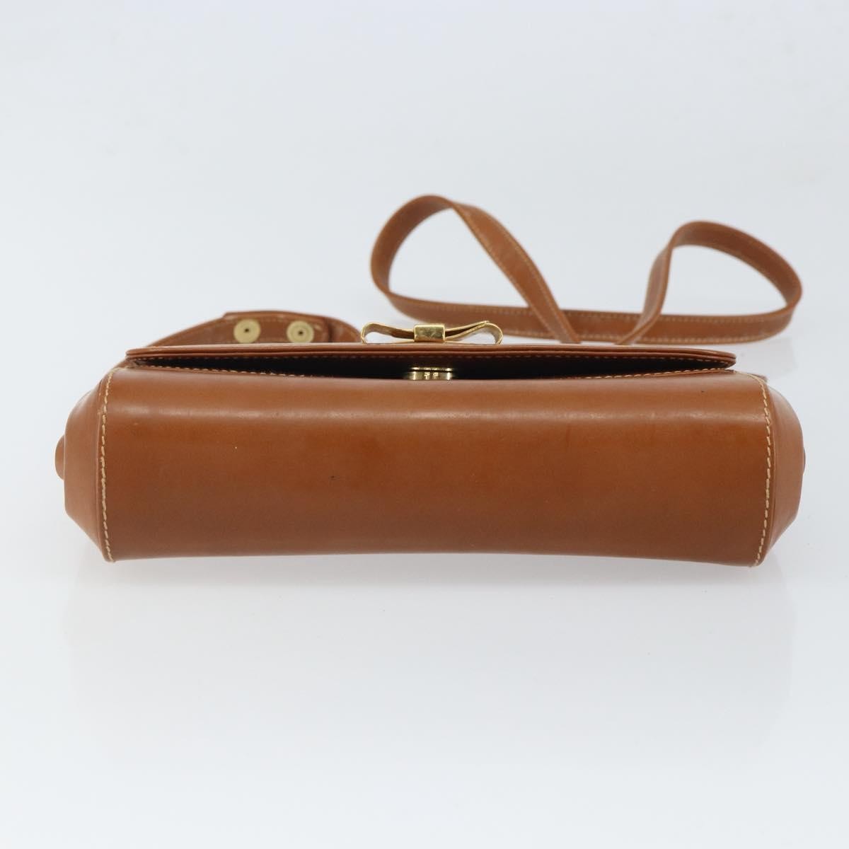 Gucci Vintage Shoulder Bag Leather Brown Leather Shoulder Bag Bag (Pre-Owned)