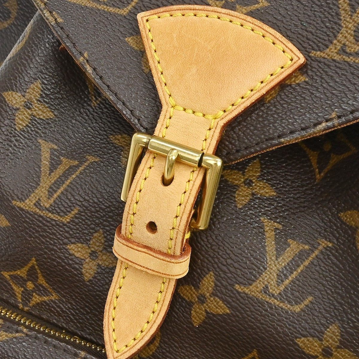 Louis Vuitton Vintage Montsouris Backpack Monogram Canvas Brown Canvas Backpack Bag (Pre-Owned)