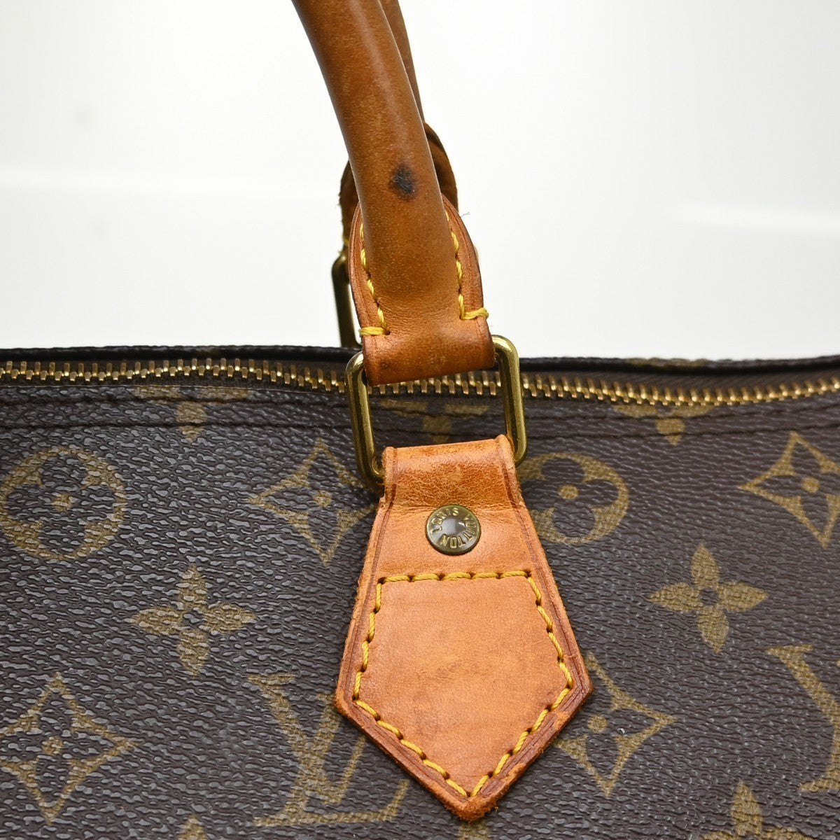 Louis Vuitton Speedy Handbag Monogram Canvas Brown Canvas Handbag (Pre-Owned)