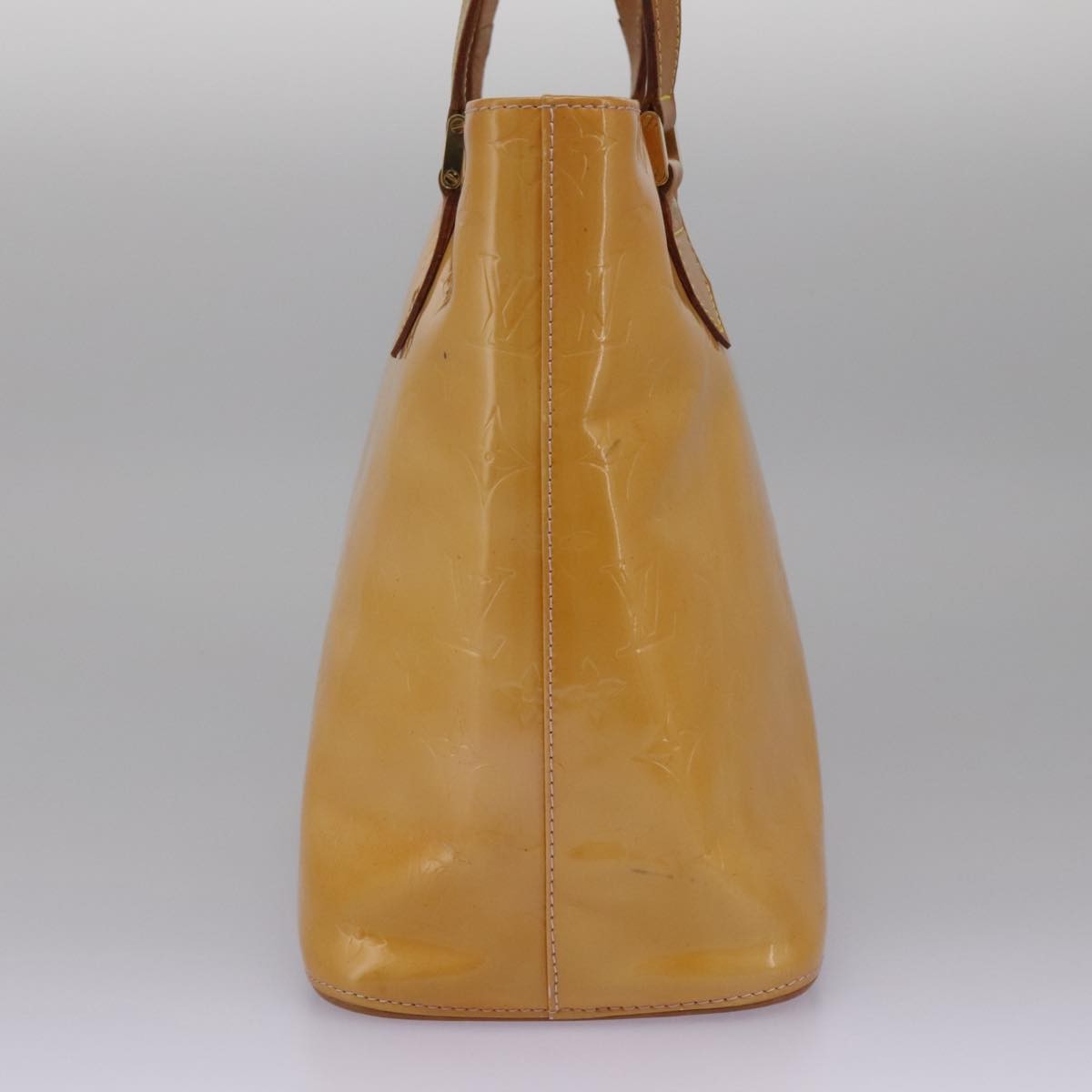 Louis Vuitton Houston Handbag Monogram Vernis Beige Patent_Leather Handbag (Pre-Owned)