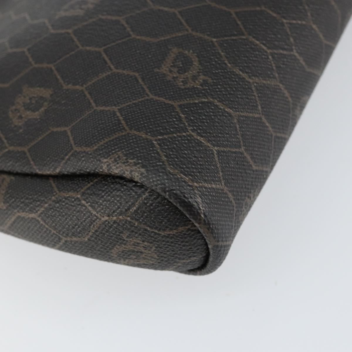 Christian Dior Vintage Honeycomb Chain Canvas Black Canvas Shoulder Bag Bag (Pre-Owned)