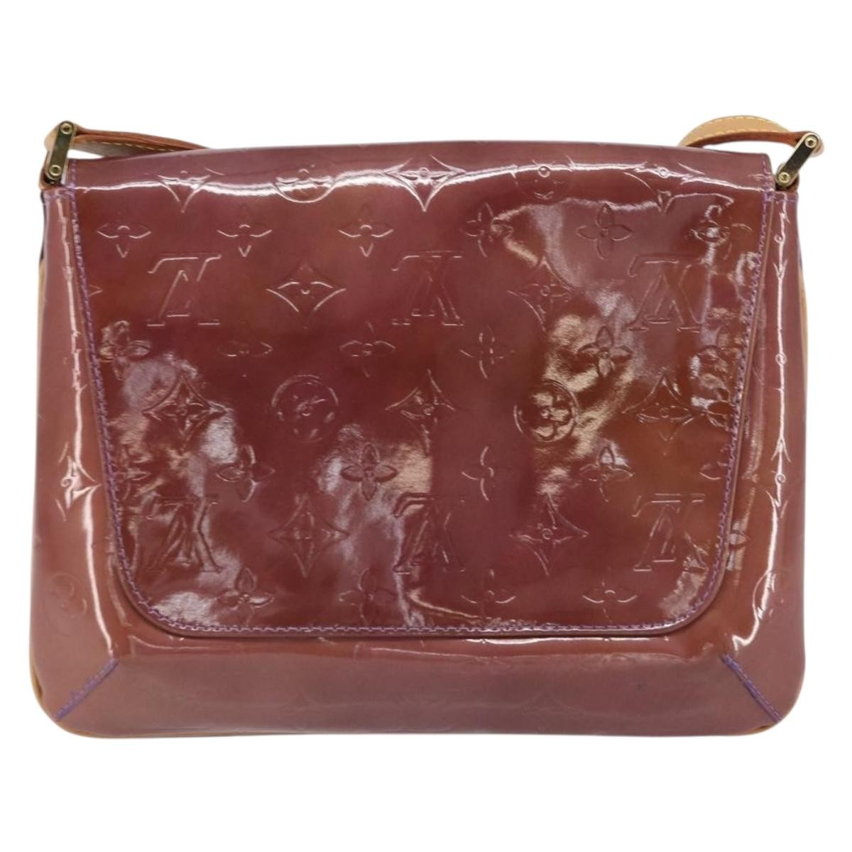 Louis Vuitton Thompson Street Handbag Monogram Vernis Purple Patent_Leather Shoulder Bag Bag (Pre-Owned)