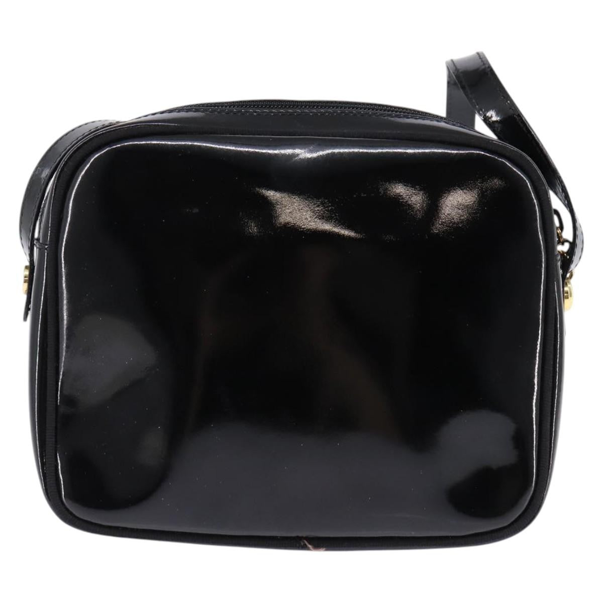 Salvatore Ferragamo Vara Bow Camera Shoulder Bag Patent Leather Black Patent_Leather Shoulder Bag Bag (Pre-Owned)