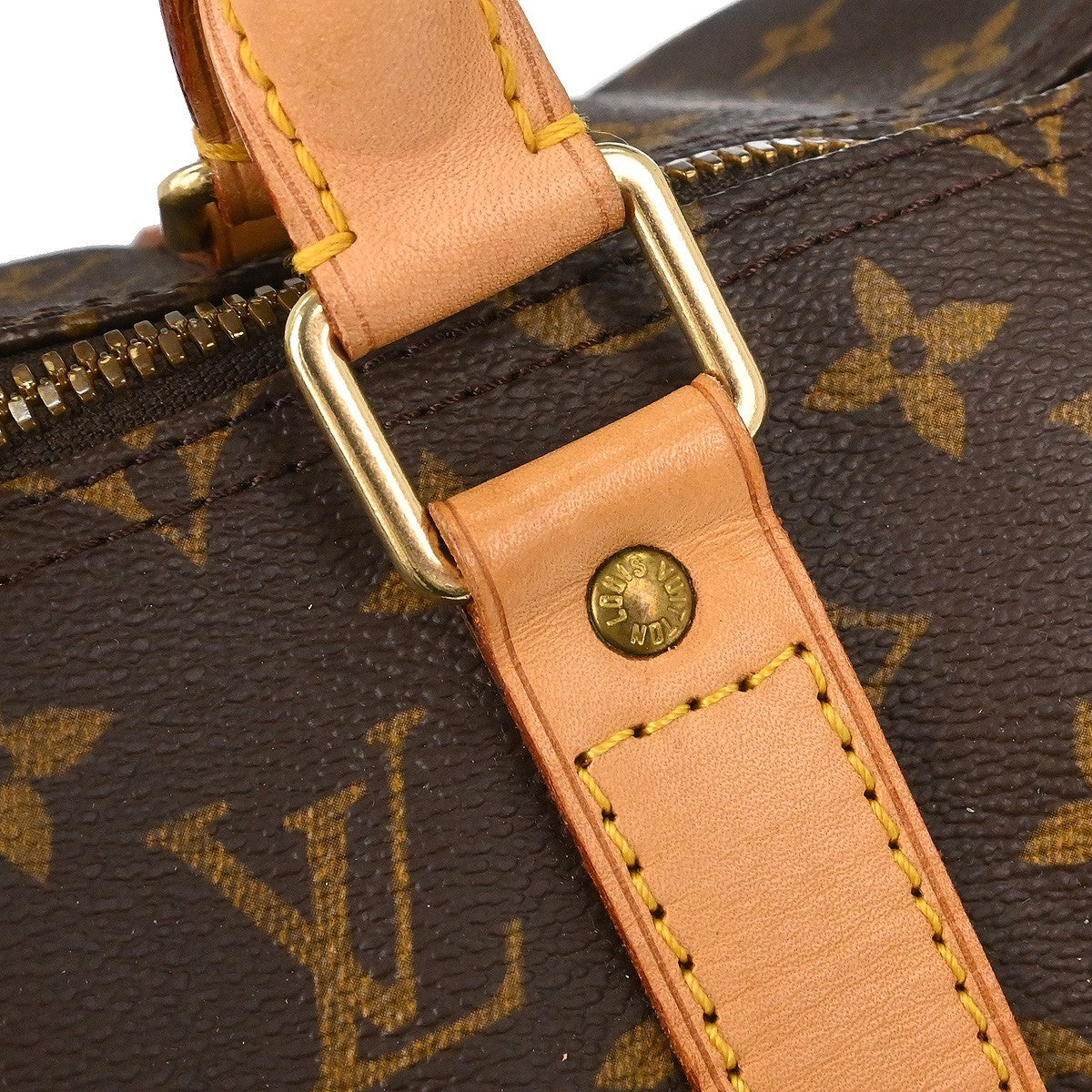 Louis Vuitton Keepall Bag Monogram Canvas Brown Canvas Travel Bag Bag (Pre-Owned)