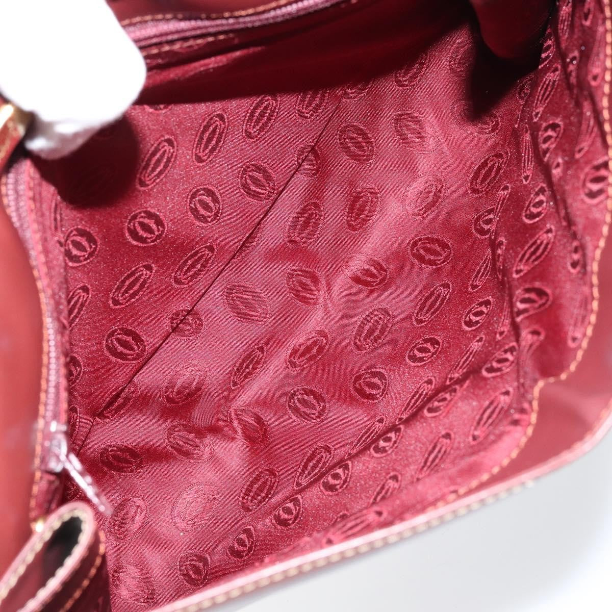 Cartier Must De Cartier Clutch Bag Leather Burgundy Leather Clutche & Pouche Bag (Pre-Owned)