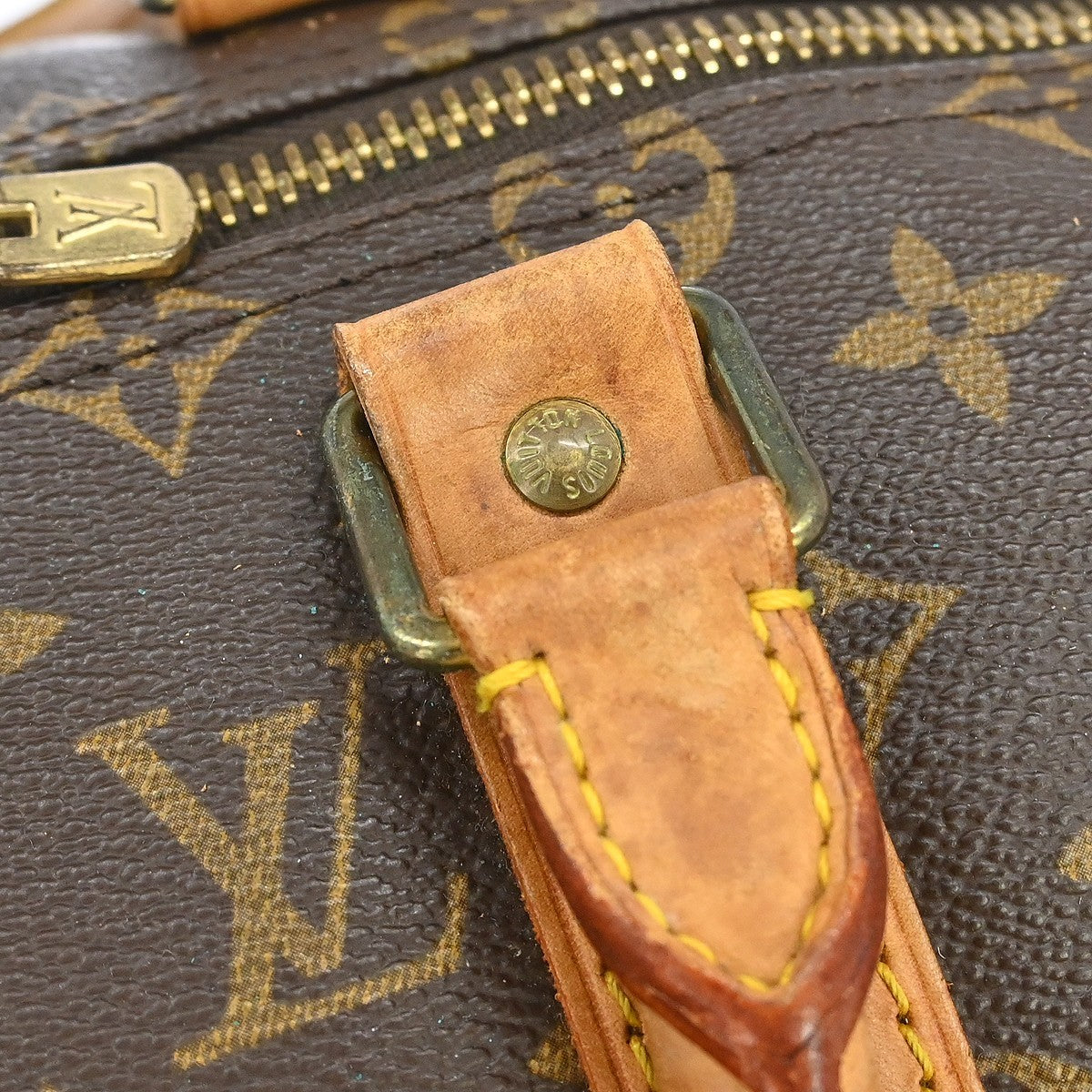 Louis Vuitton Keepall Bandouliere Bag Monogram Canvas Brown Canvas Travel Bag Bag (Pre-Owned)
