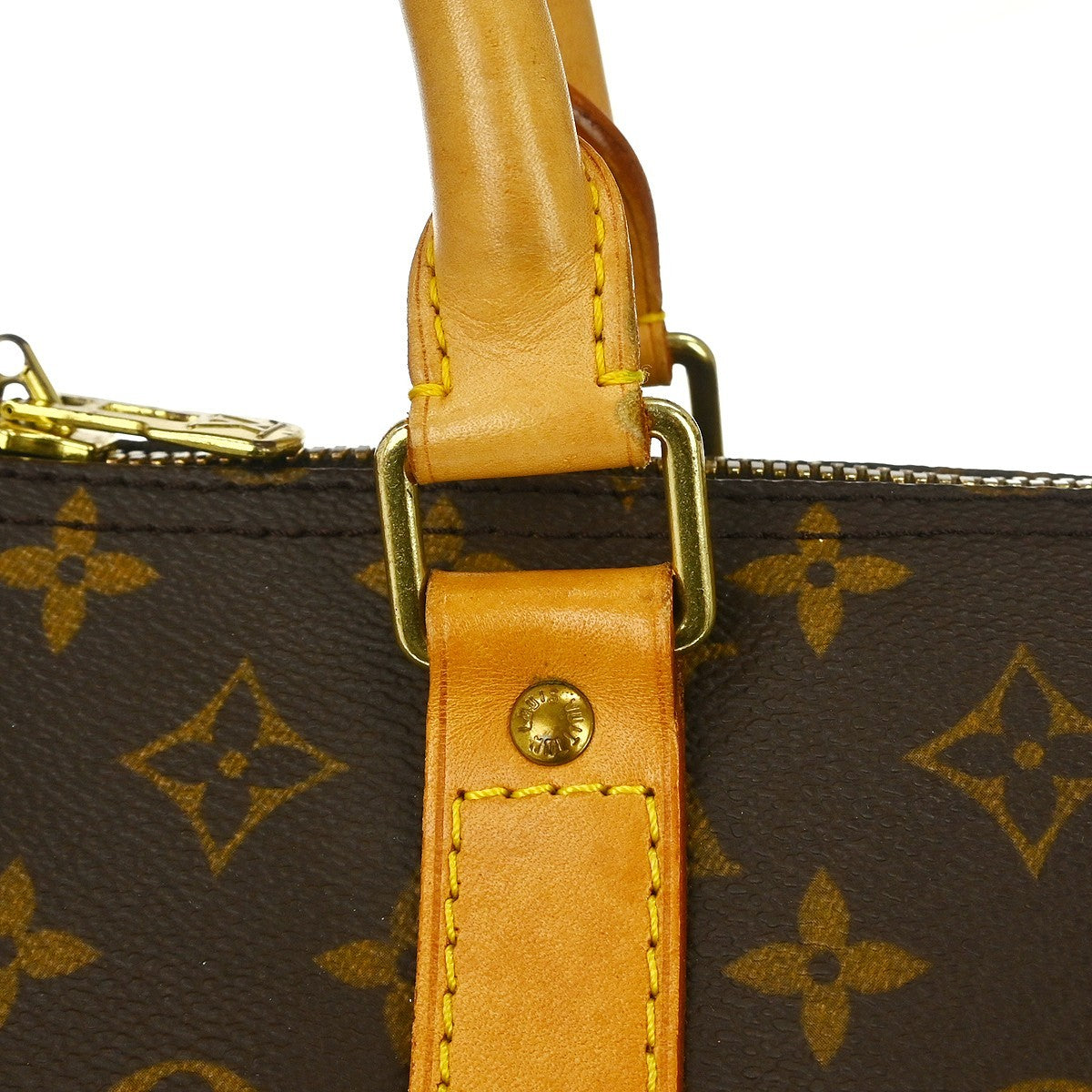 Louis Vuitton Keepall Bandouliere Bag Monogram Canvas Brown Canvas Travel Bag Bag (Pre-Owned)