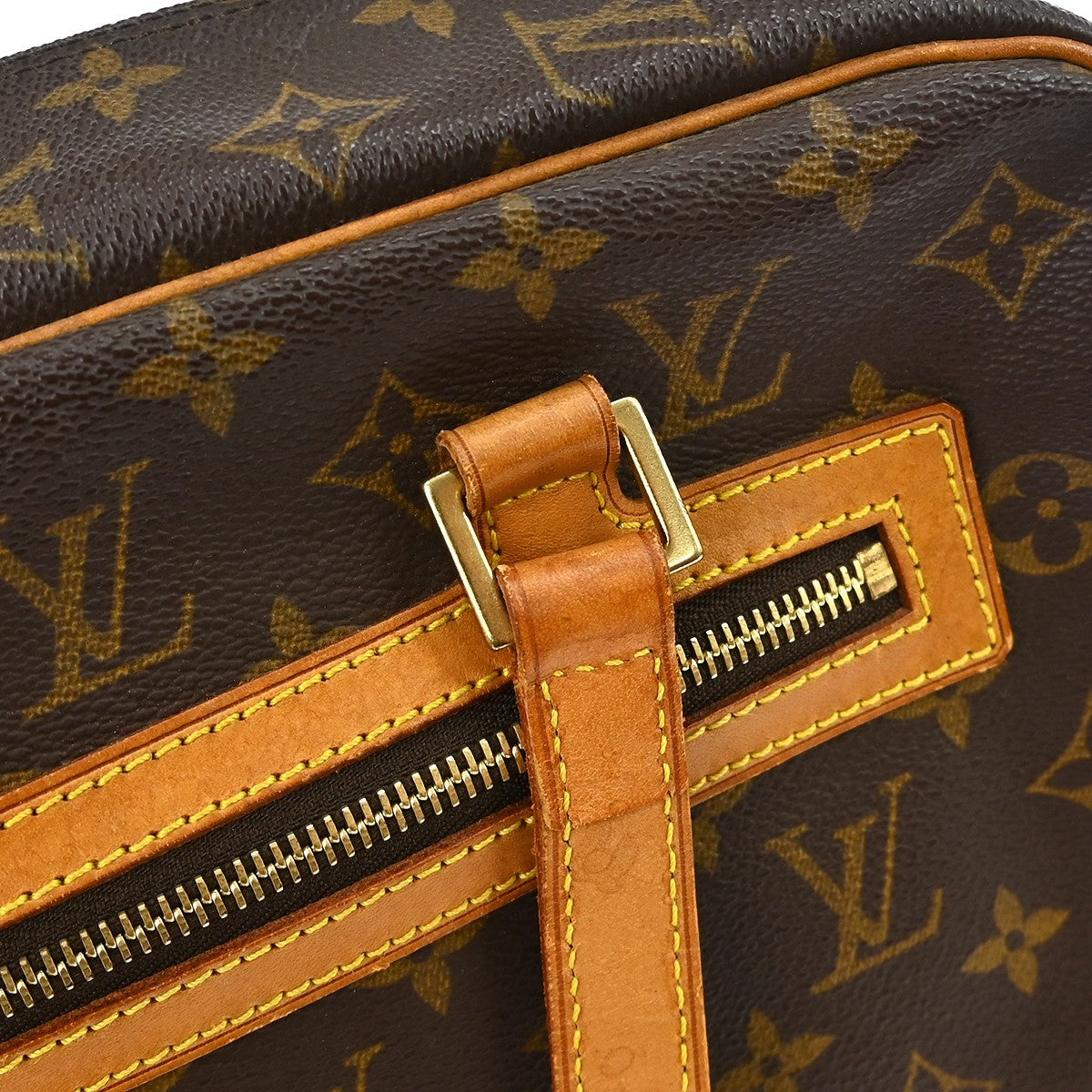 Louis Vuitton Cite Handbag Monogram Canvas Brown Canvas Shoulder Bag Bag (Pre-Owned)