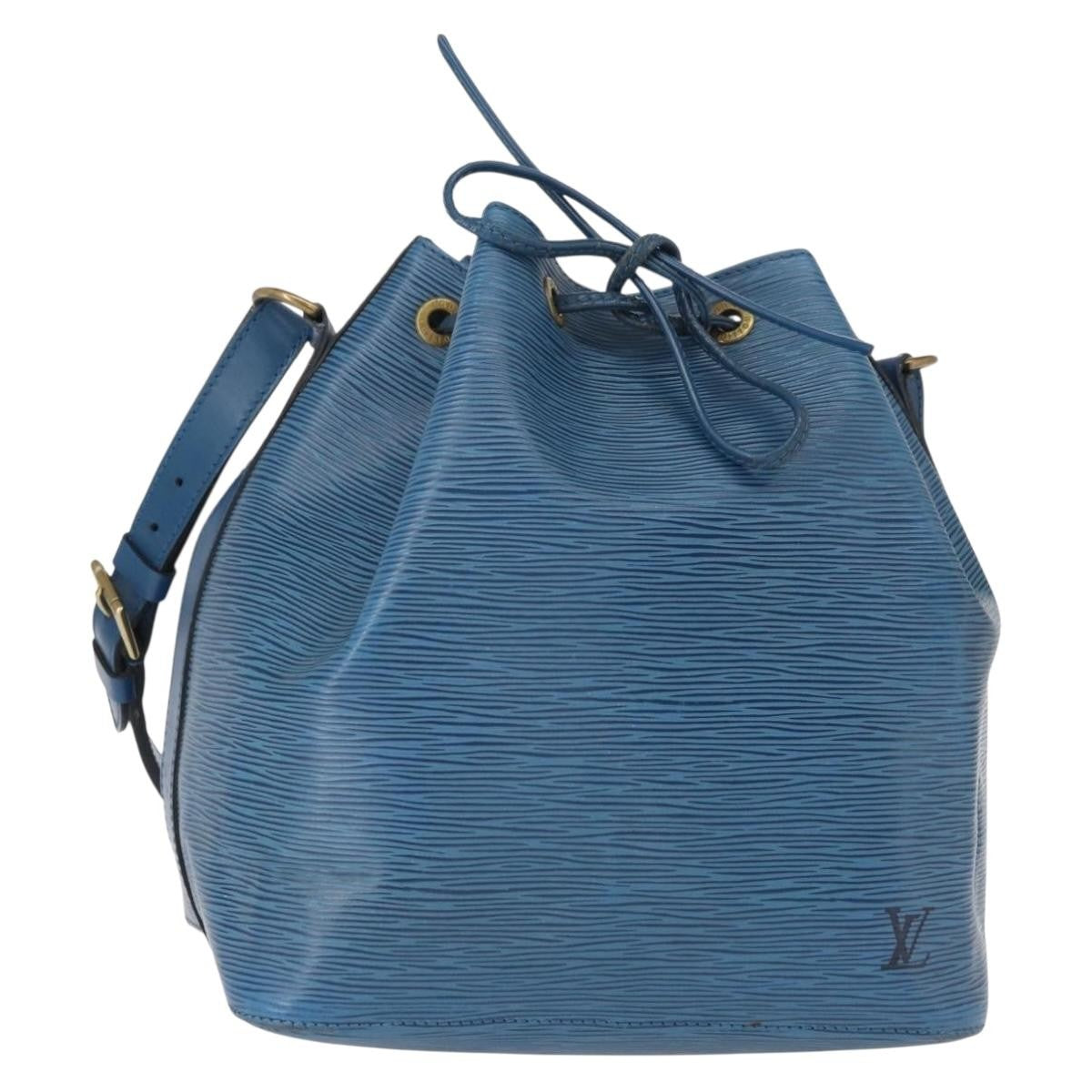 Louis Vuitton Petit Noe Handbag Epi Leather Blue Leather Shoulder Bag Bag (Pre-Owned)