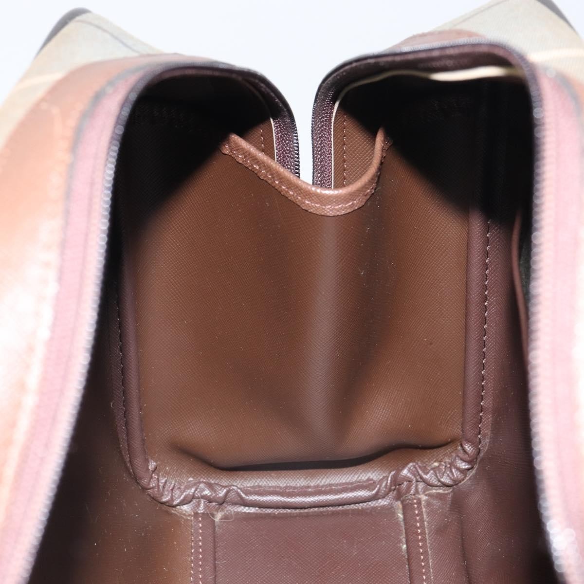 Burberry Nova Check Handbag Nova Check Canvas Brown Canvas Handbag (Pre-Owned)