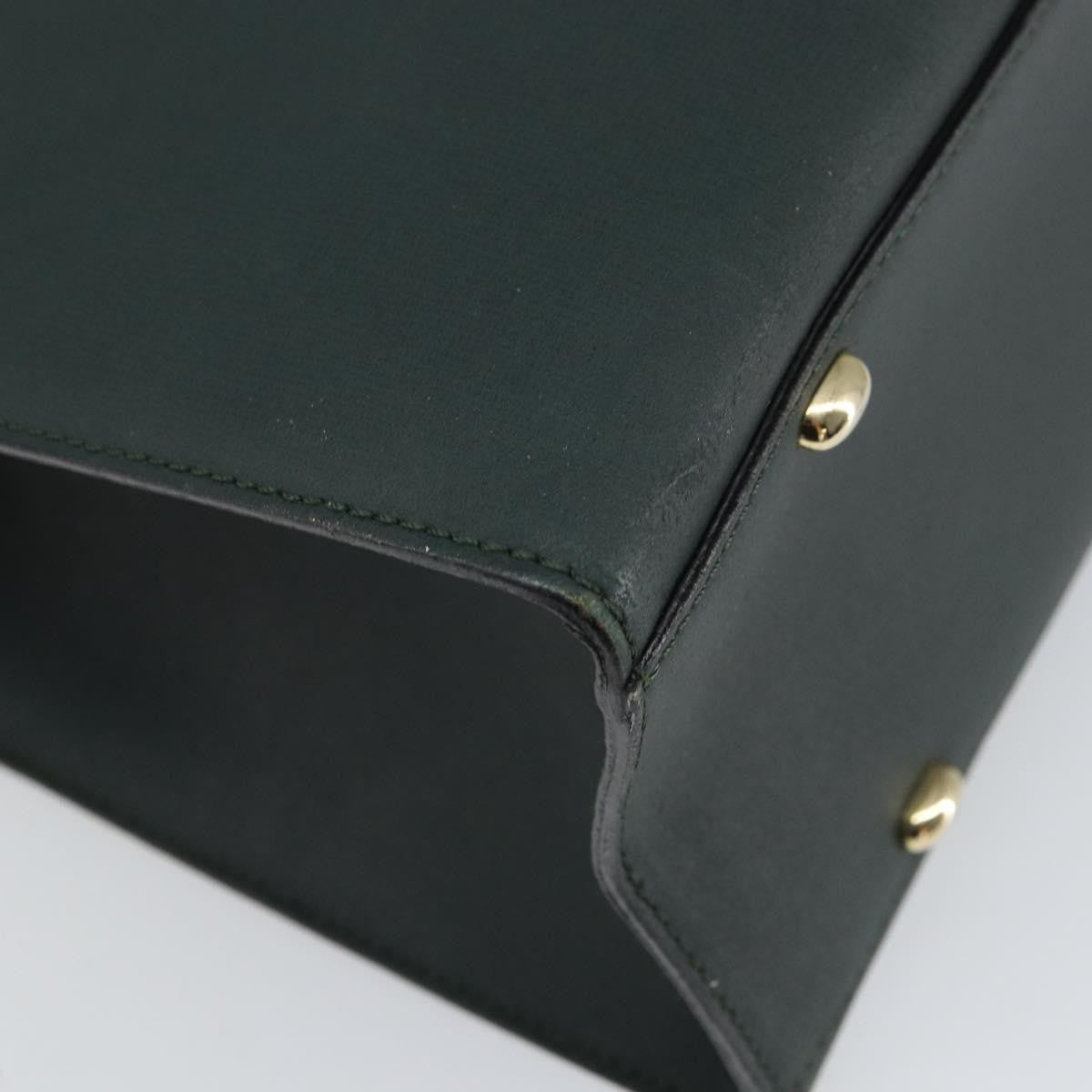 Celine Tote Bag Leather Green Leather Tote Bag Bag (Pre-Owned)