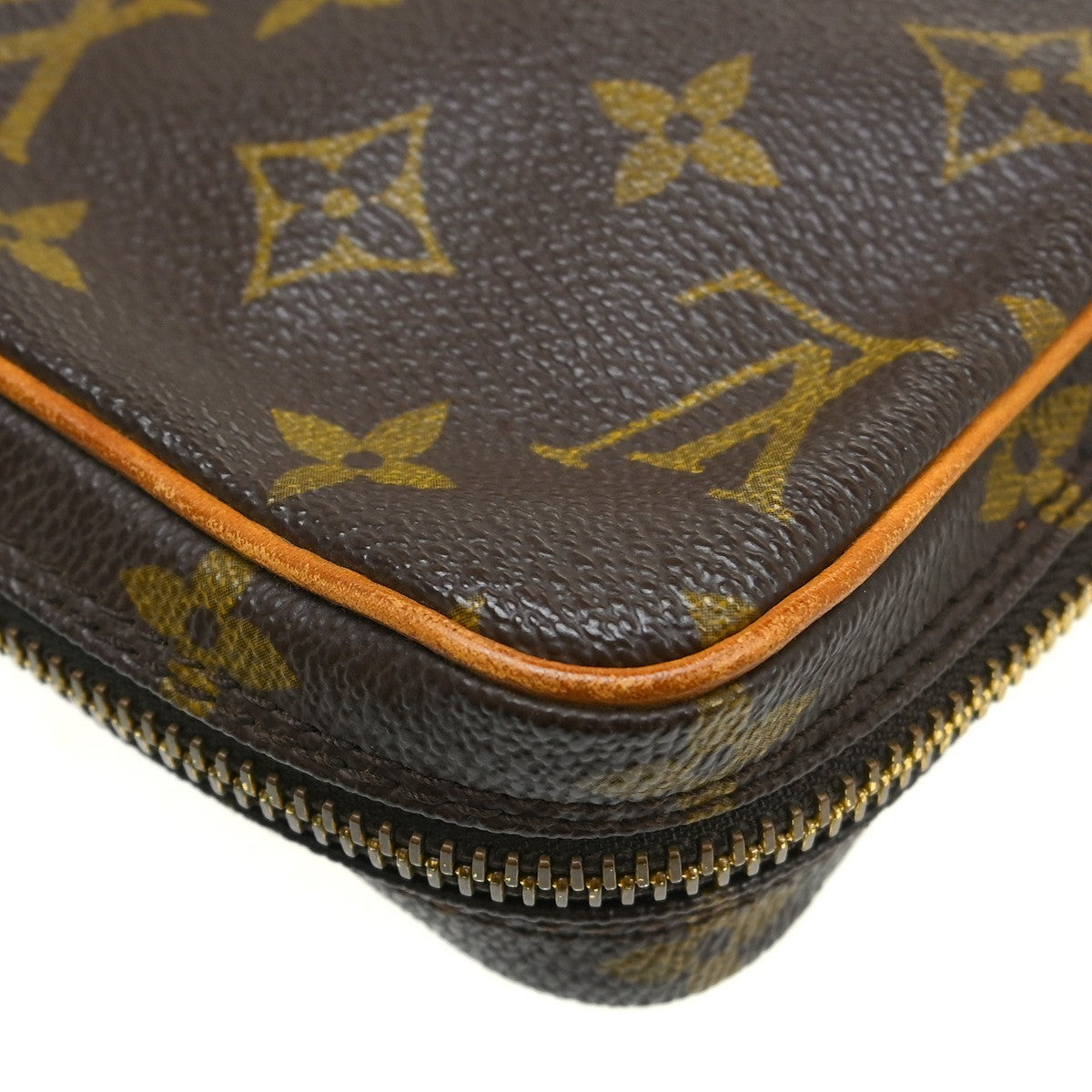 Louis Vuitton Danube Handbag Monogram Canvas Brown Canvas Shoulder Bag Bag (Pre-Owned)