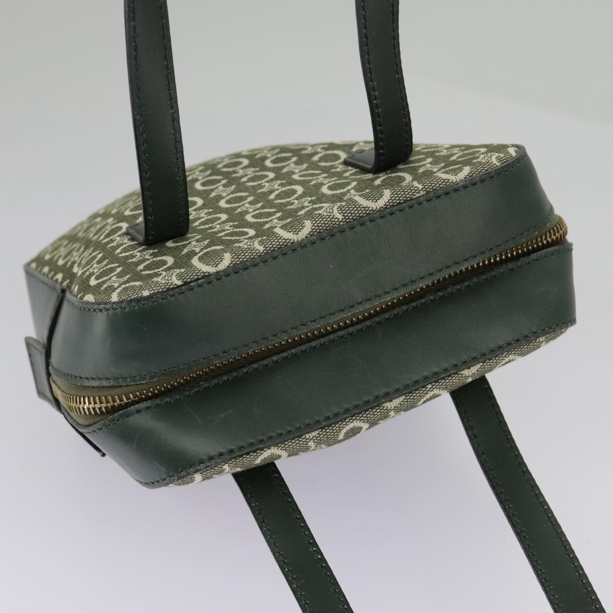 Celine C Macadam Handbag Canvas Gray Canvas Handbag (Pre-Owned)