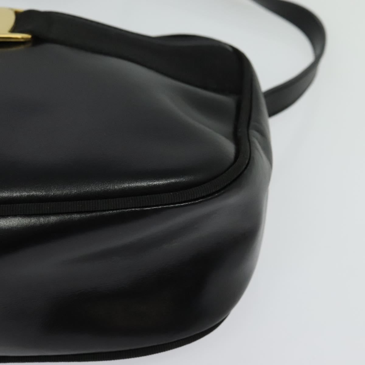 Salvatore Ferragamo Vara Bow Camera Shoulder Bag Leather Black Leather Shoulder Bag Bag (Pre-Owned)