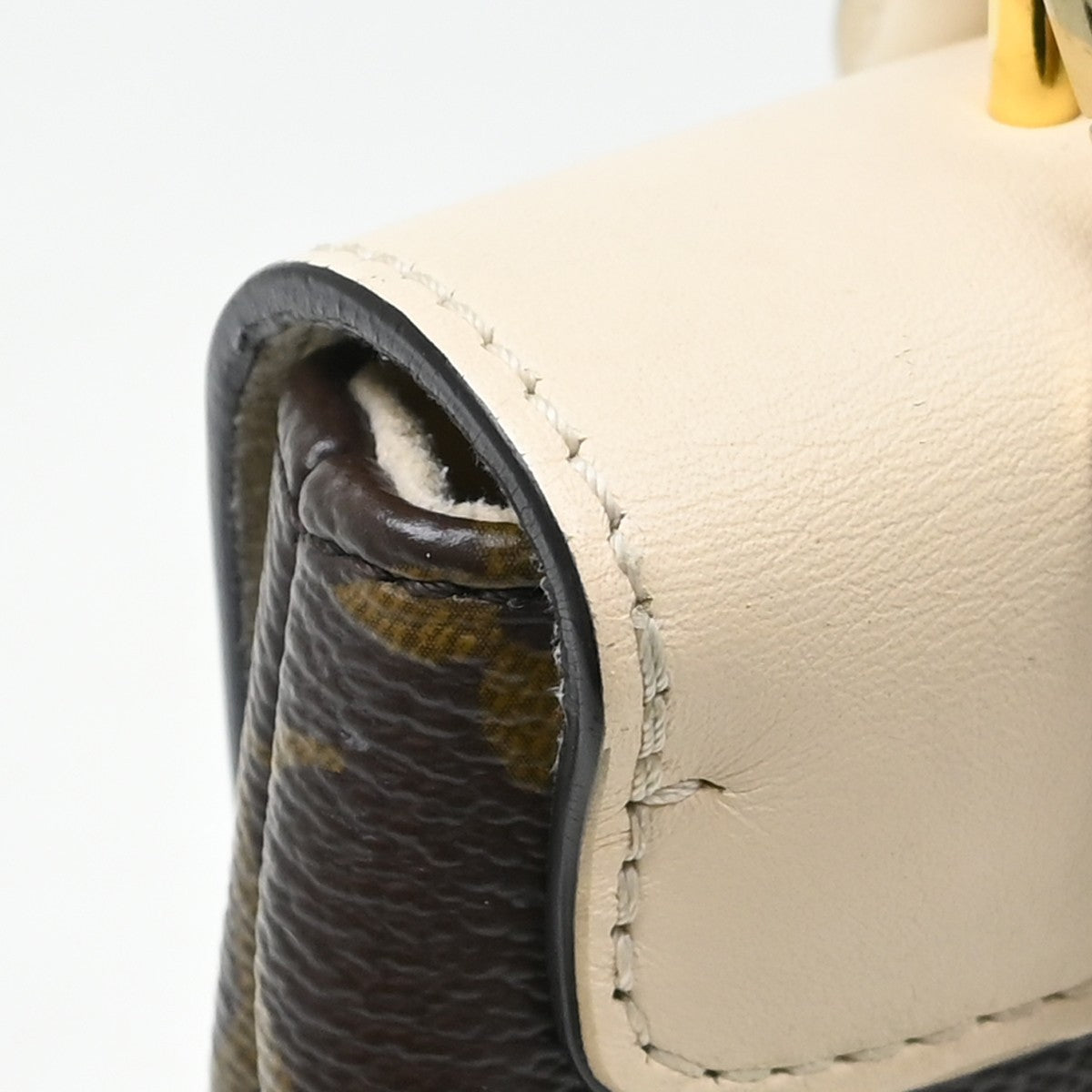 Louis Vuitton Locky Handbag Monogram Canvas With Leather Brown Canvas Handbag (Pre-Owned)