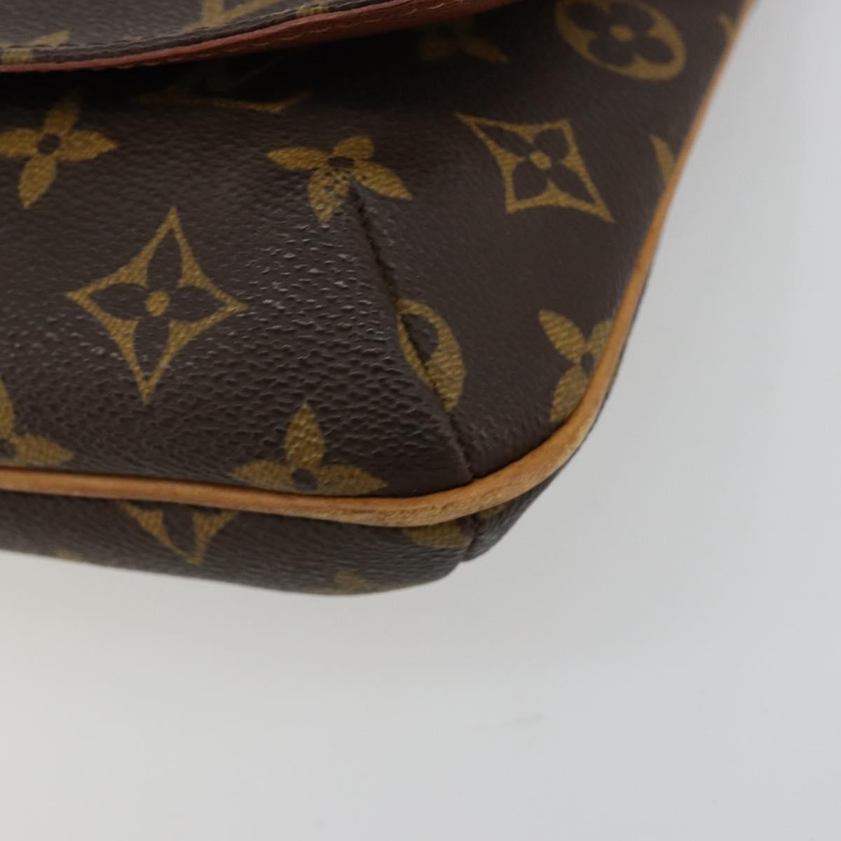 Louis Vuitton Musette Tango Handbag Monogram Canvas Brown Canvas Shoulder Bag Bag (Pre-Owned)