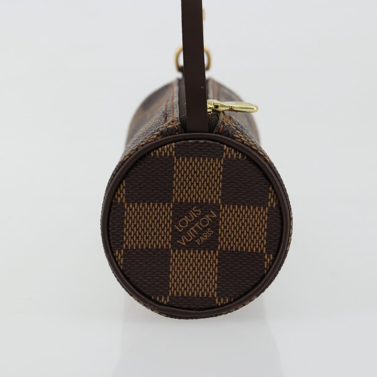 Louis Vuitton Papillon Pochette Damier Brown Canvas Clutche & Pouche Bag (Pre-Owned)
