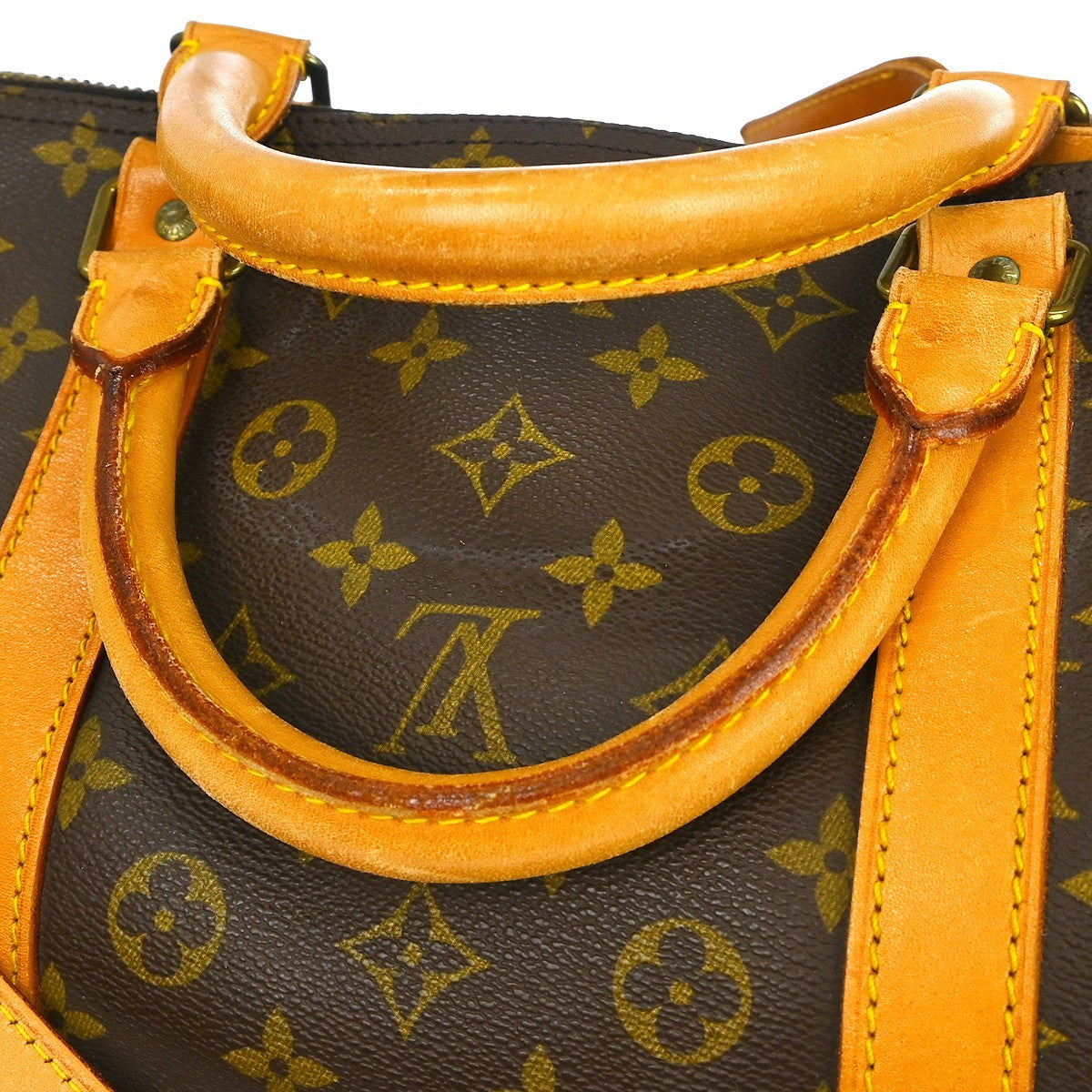 Louis Vuitton Keepall Bandouliere Bag Monogram Canvas Brown Canvas Travel Bag Bag (Pre-Owned)