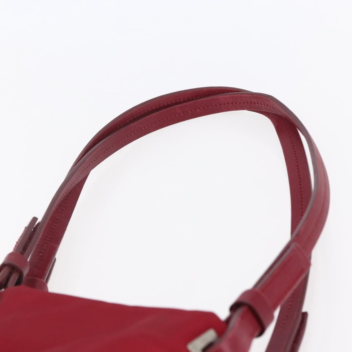Prada Vintage Tote Tessuto Red Nylon Tote Bag Bag (Pre-Owned)