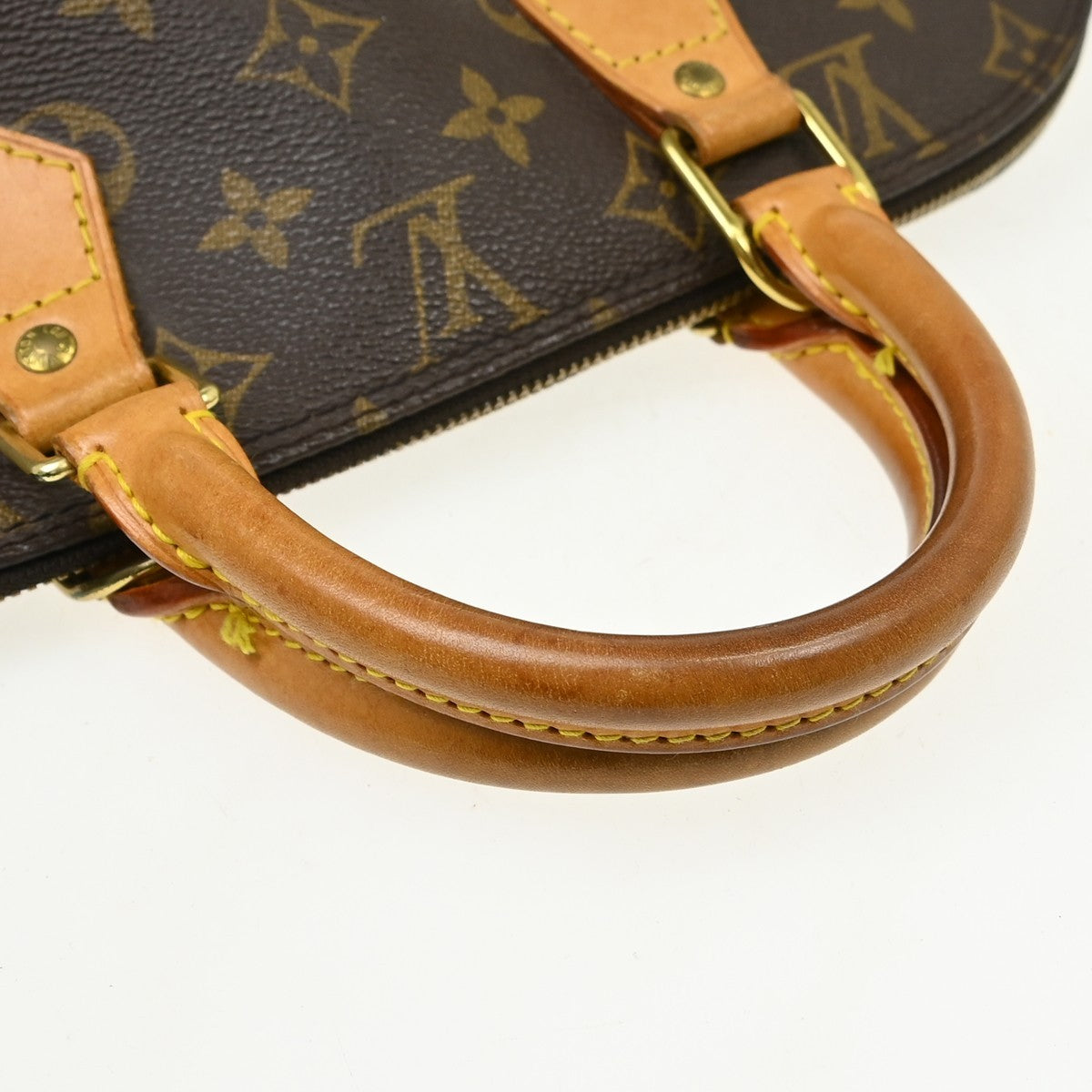 Louis Vuitton Alma Handbag Monogram Canvas Brown Canvas Handbag (Pre-Owned)
