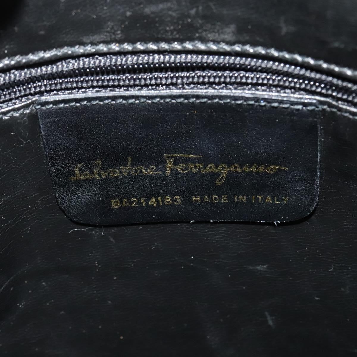 Salvatore Ferragamo Vara Bow Camera Shoulder Bag Leather Black Leather Shoulder Bag Bag (Pre-Owned)