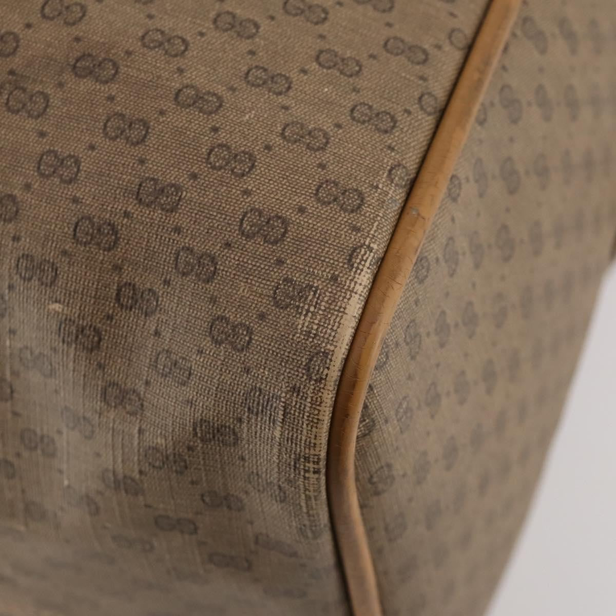 Gucci Vintage Travel Bag Gg Canvas Beige Pvc Travel Bag Bag (Pre-Owned)