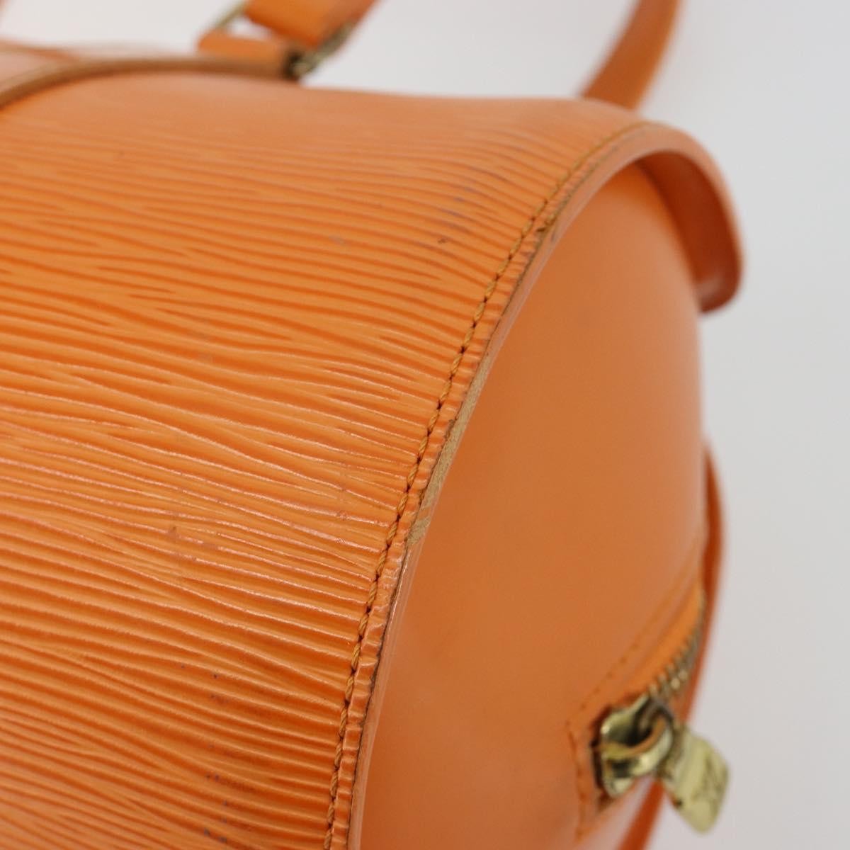 Louis Vuitton Soufflot Handbag Epi Leather Orange Leather Handbag (Pre-Owned)