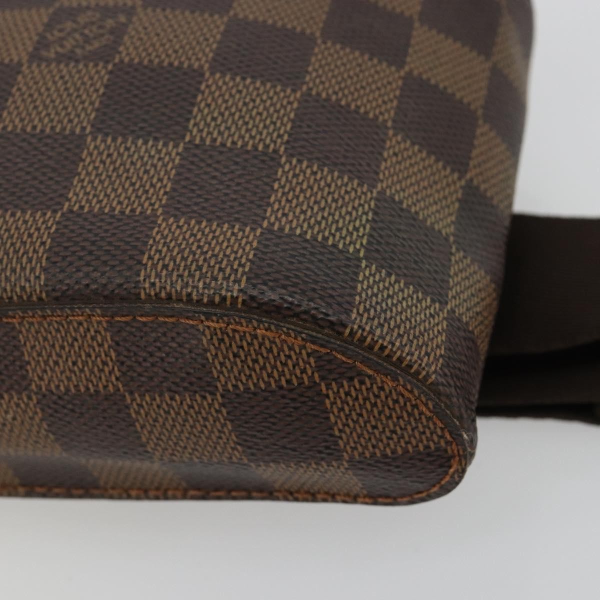 Louis Vuitton Geronimos Waist Bag Damier Brown Canvas Shoulder Bag Bag (Pre-Owned)