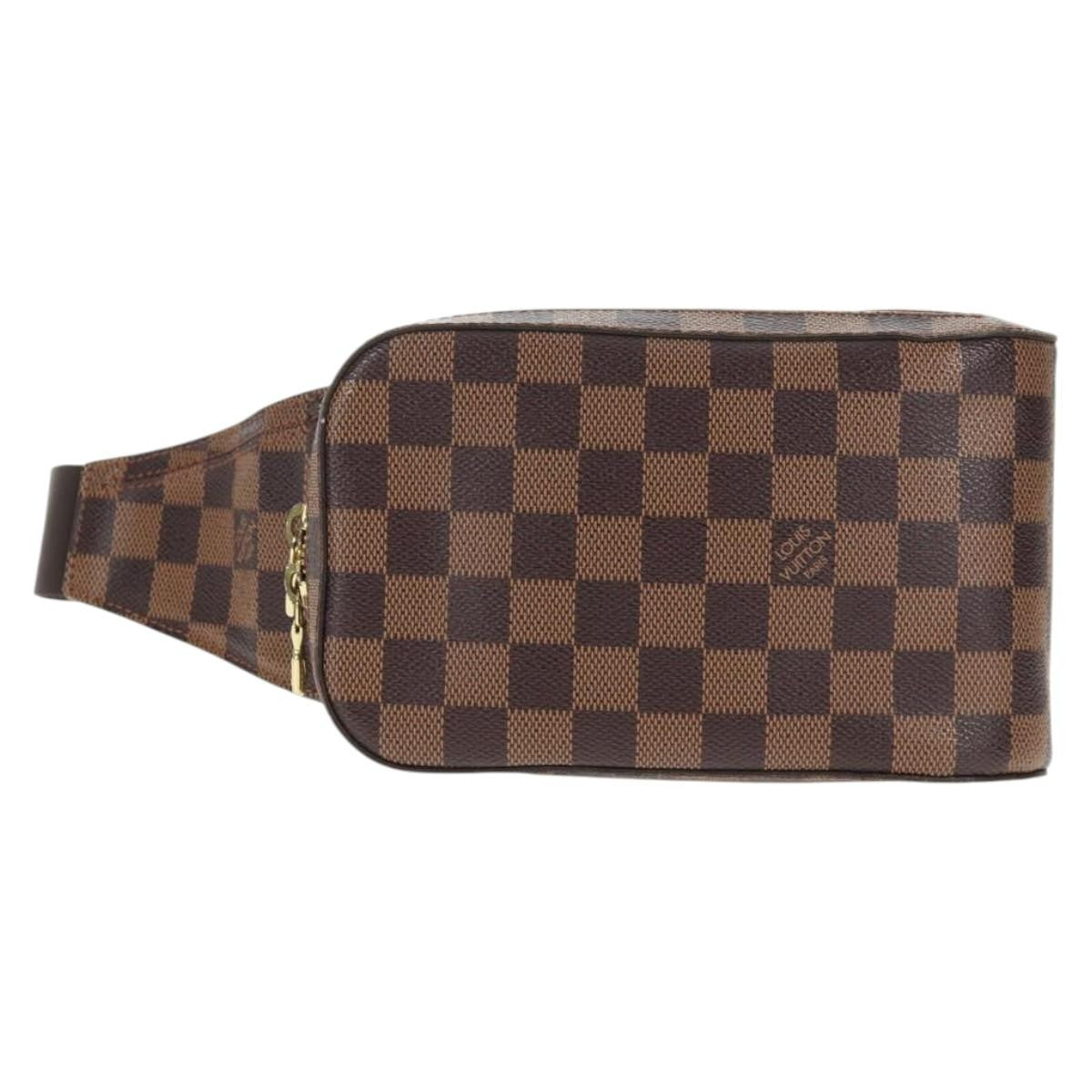 Louis Vuitton Geronimos Waist Bag Damier Brown Canvas Shoulder Bag Bag (Pre-Owned)