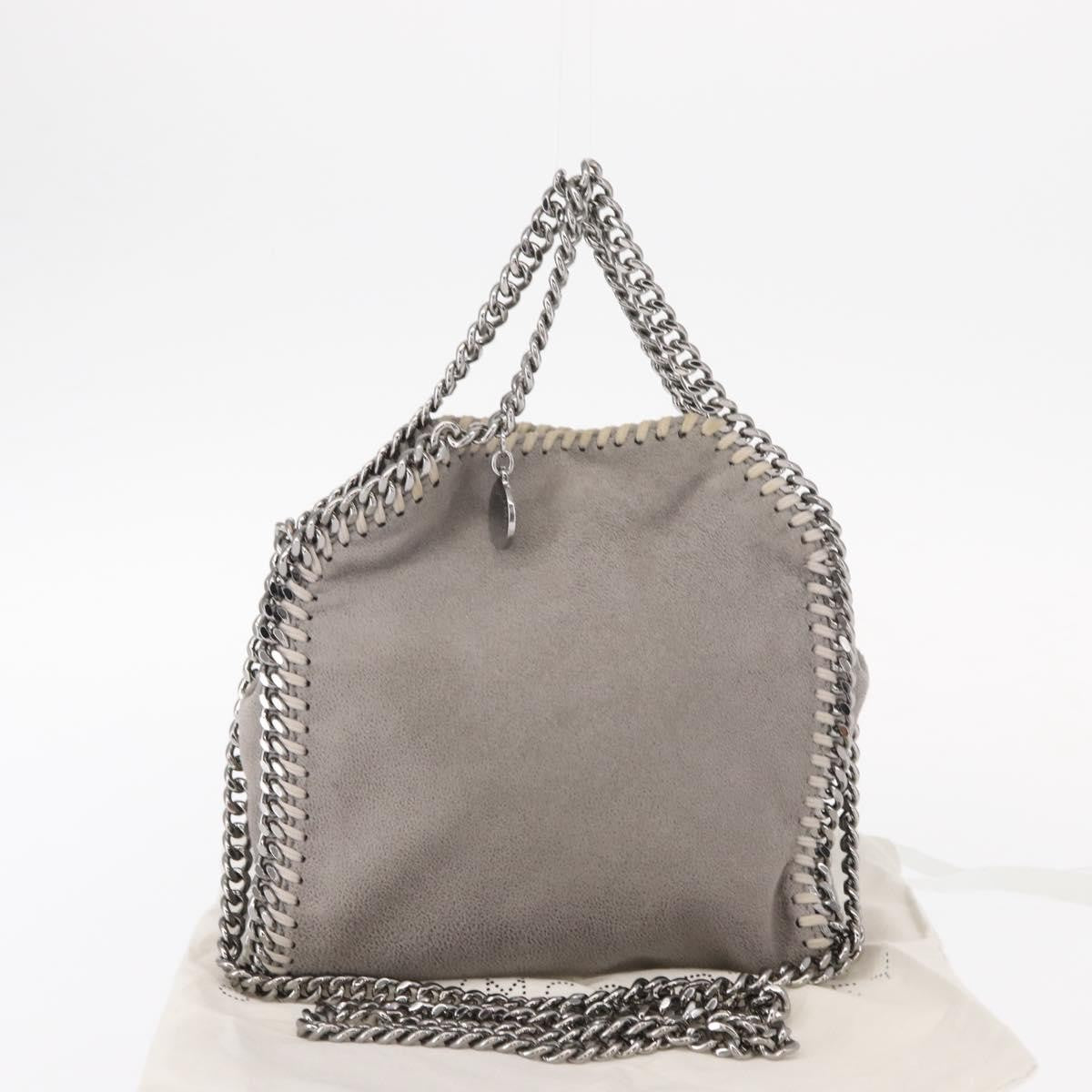 Stella Mccartney Falabella Fold Over Crossbody Bag Shaggy Deer Gray Polyester Shoulder Bag Bag (Pre-Owned)