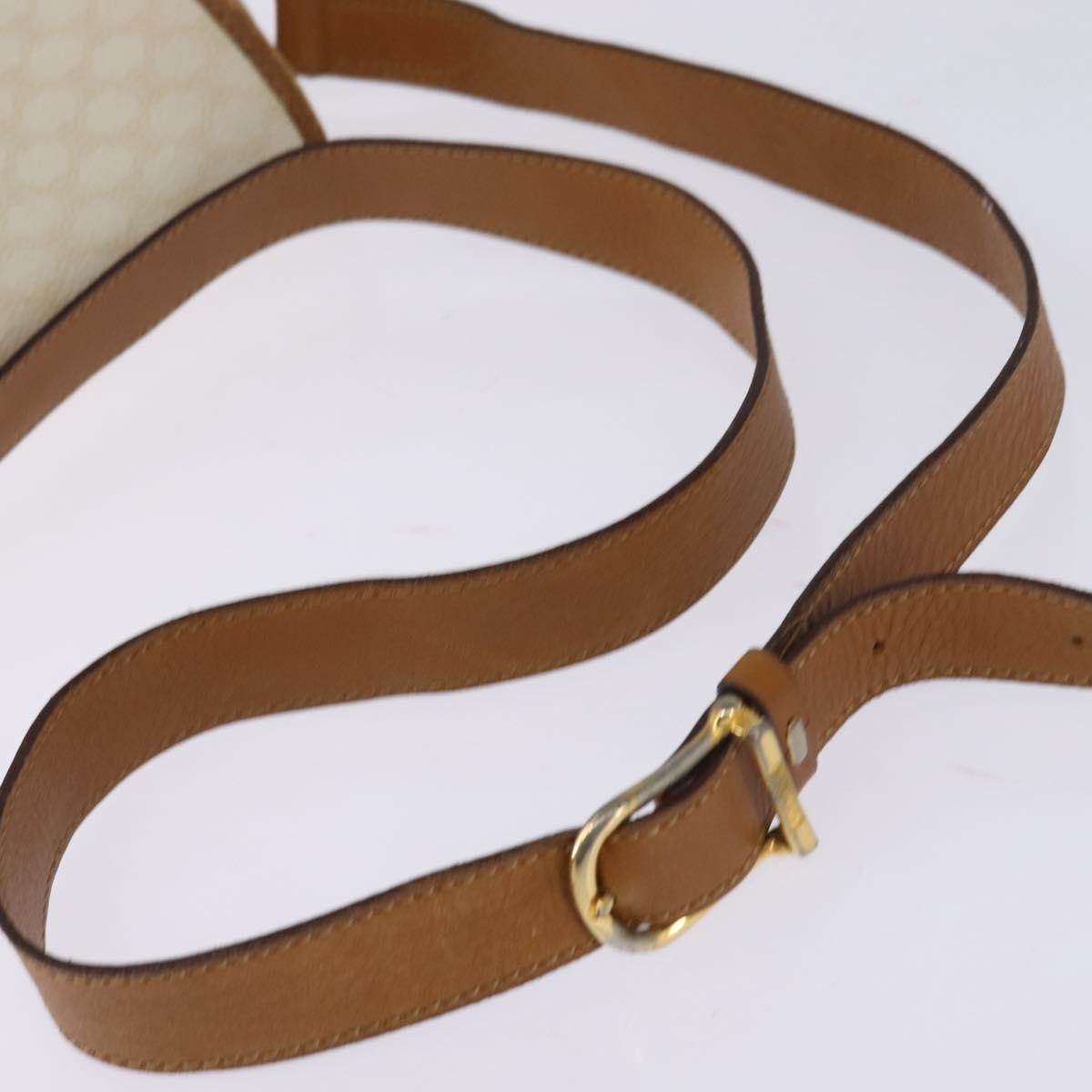 Celine Vintage Macadam Shoulder Bag Canvas And Leather Ecru Canvas Shoulder Bag Bag (Pre-Owned)