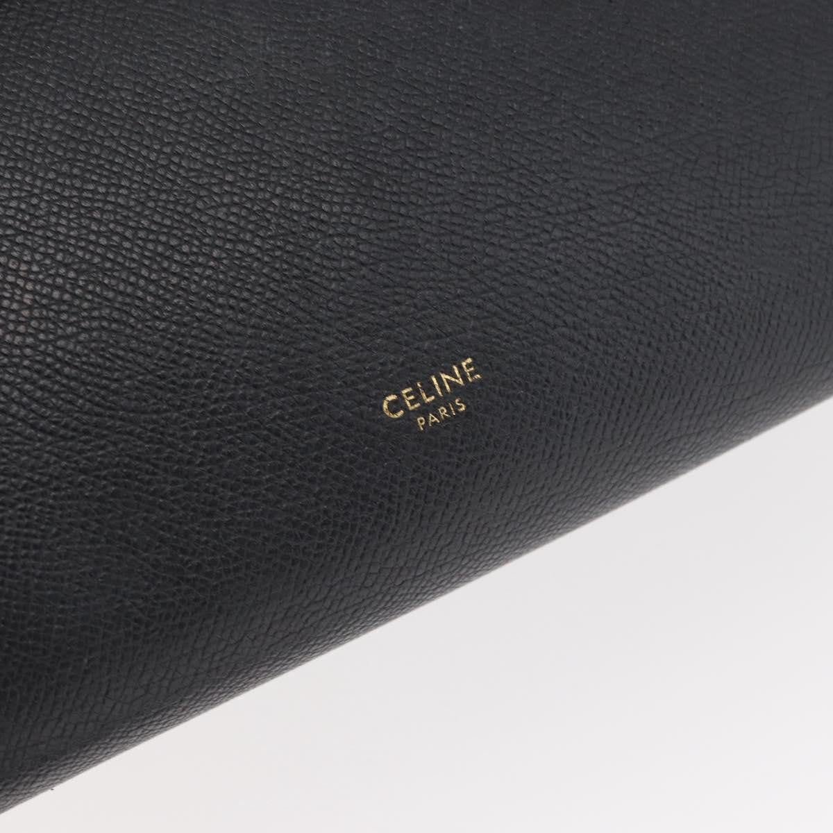 Celine Belt Bag Textured Leather Black Leather Handbag (Pre-Owned)