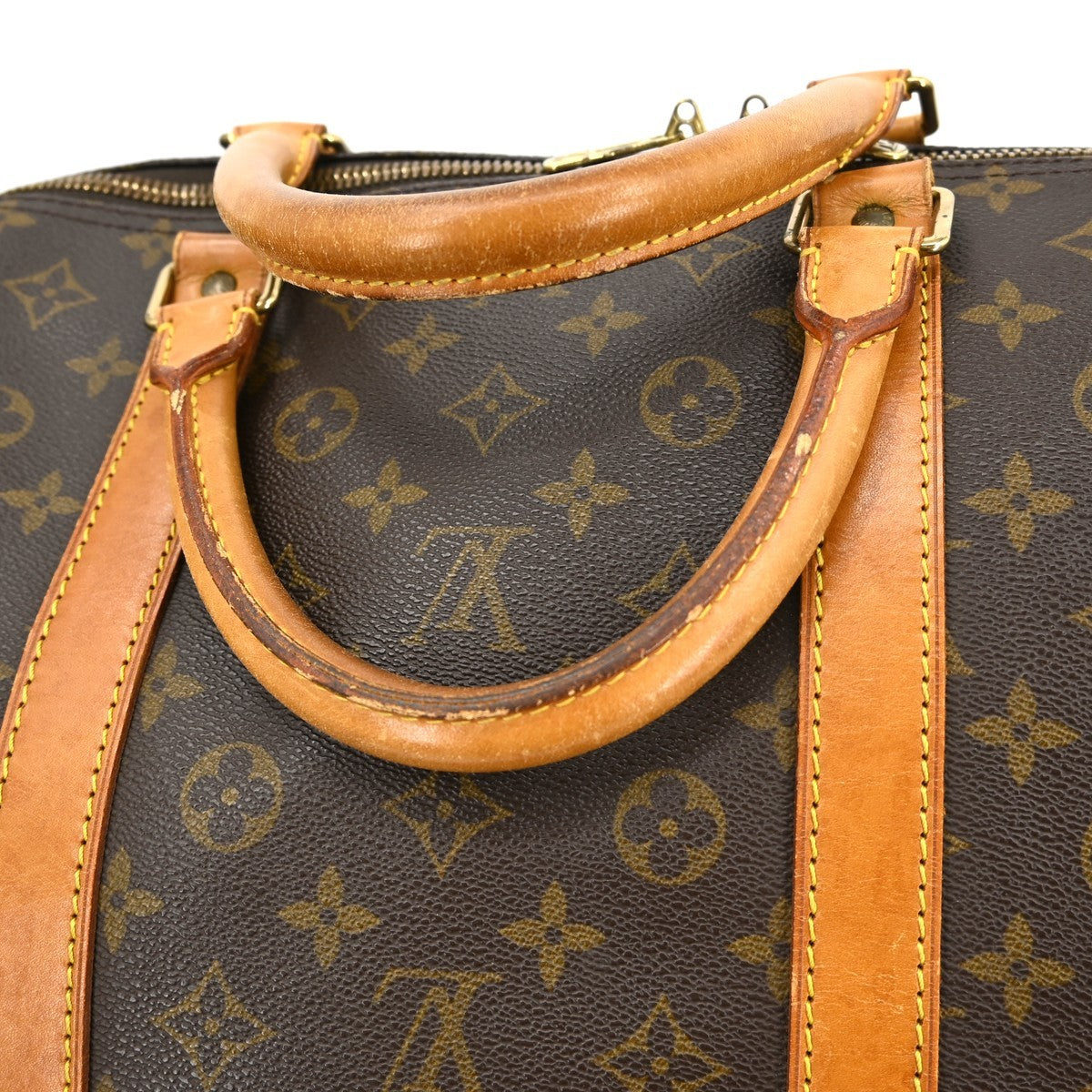 Louis Vuitton Keepall Bag Monogram Canvas Brown Canvas Travel Bag Bag (Pre-Owned)