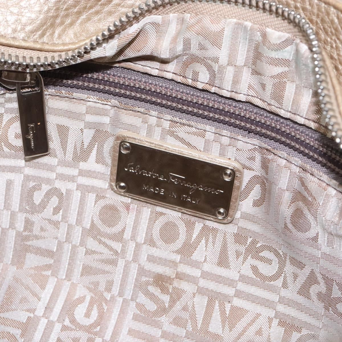 Salvatore Ferragamo Marisa Satchel Leather Gold Leather Bag (Pre-Owned)