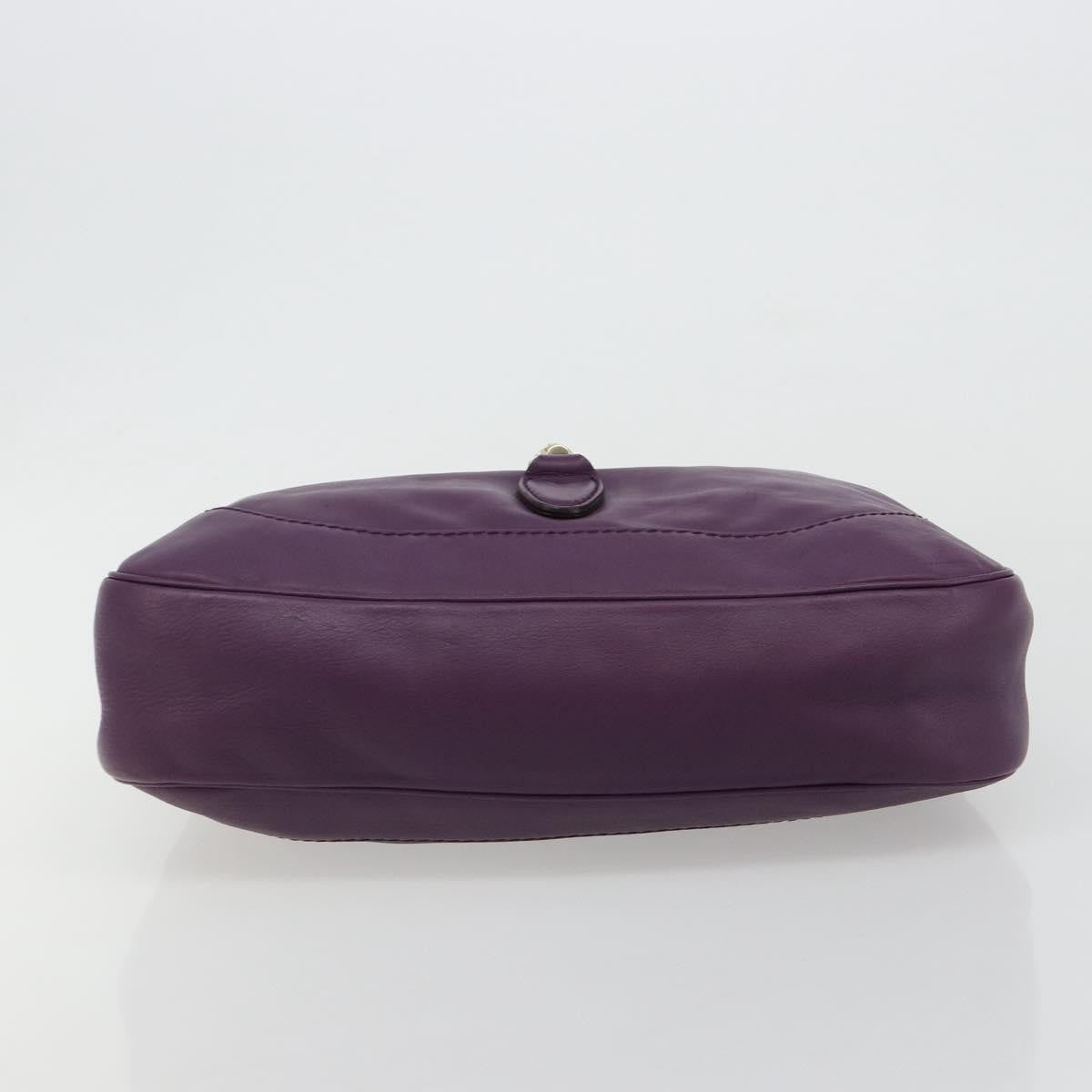Gucci Jackie Original Shoulder Bag Leather Purple Leather Handbag (Pre-Owned)