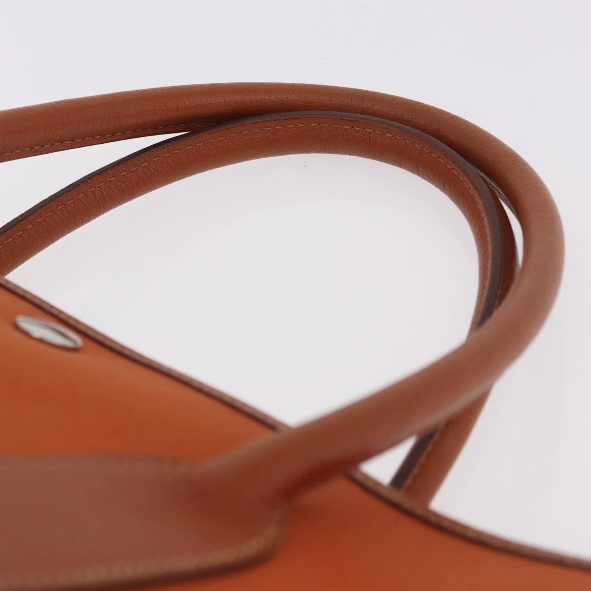 Hermes Garden Party Tote Toile And Leather Orange Canvas Tote Bag Bag (Pre-Owned)