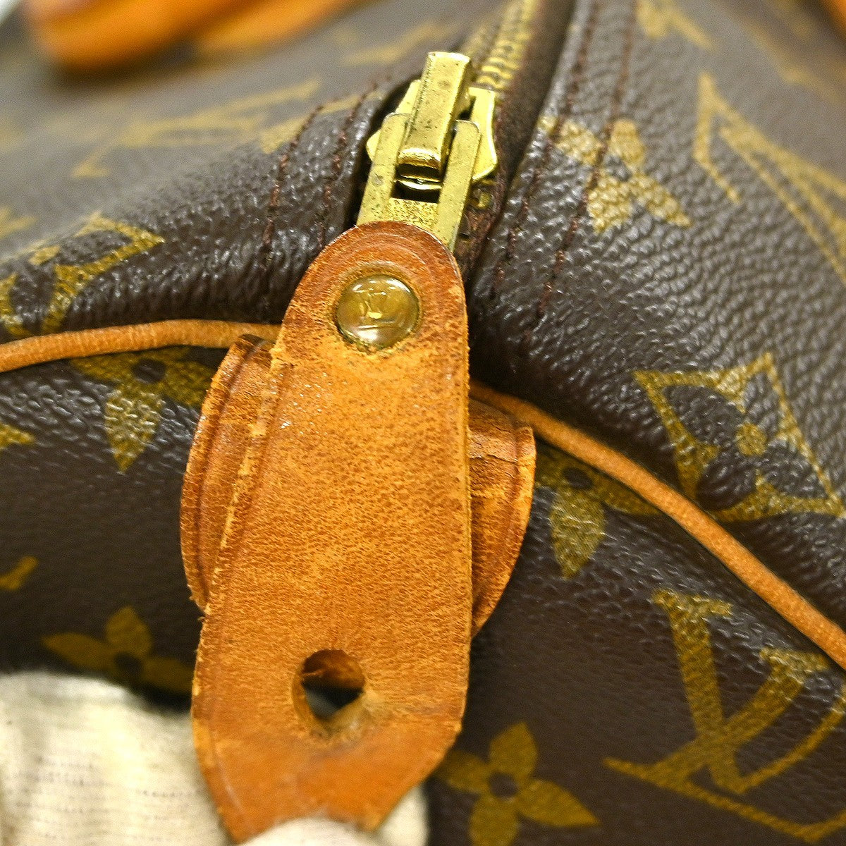 Louis Vuitton Speedy Handbag Monogram Canvas Brown Canvas Handbag (Pre-Owned)