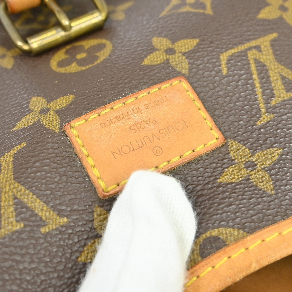 Louis Vuitton Saumur Handbag Monogram Canvas Brown Canvas Shoulder Bag Bag (Pre-Owned)
