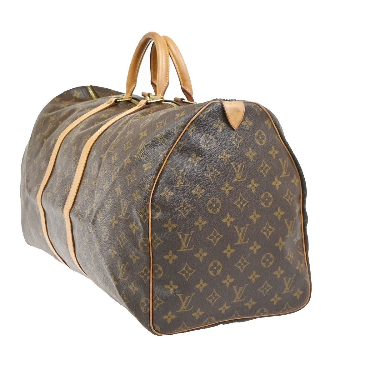 Louis Vuitton Keepall Bag Monogram Canvas Brown Canvas Travel Bag Bag (Pre-Owned)