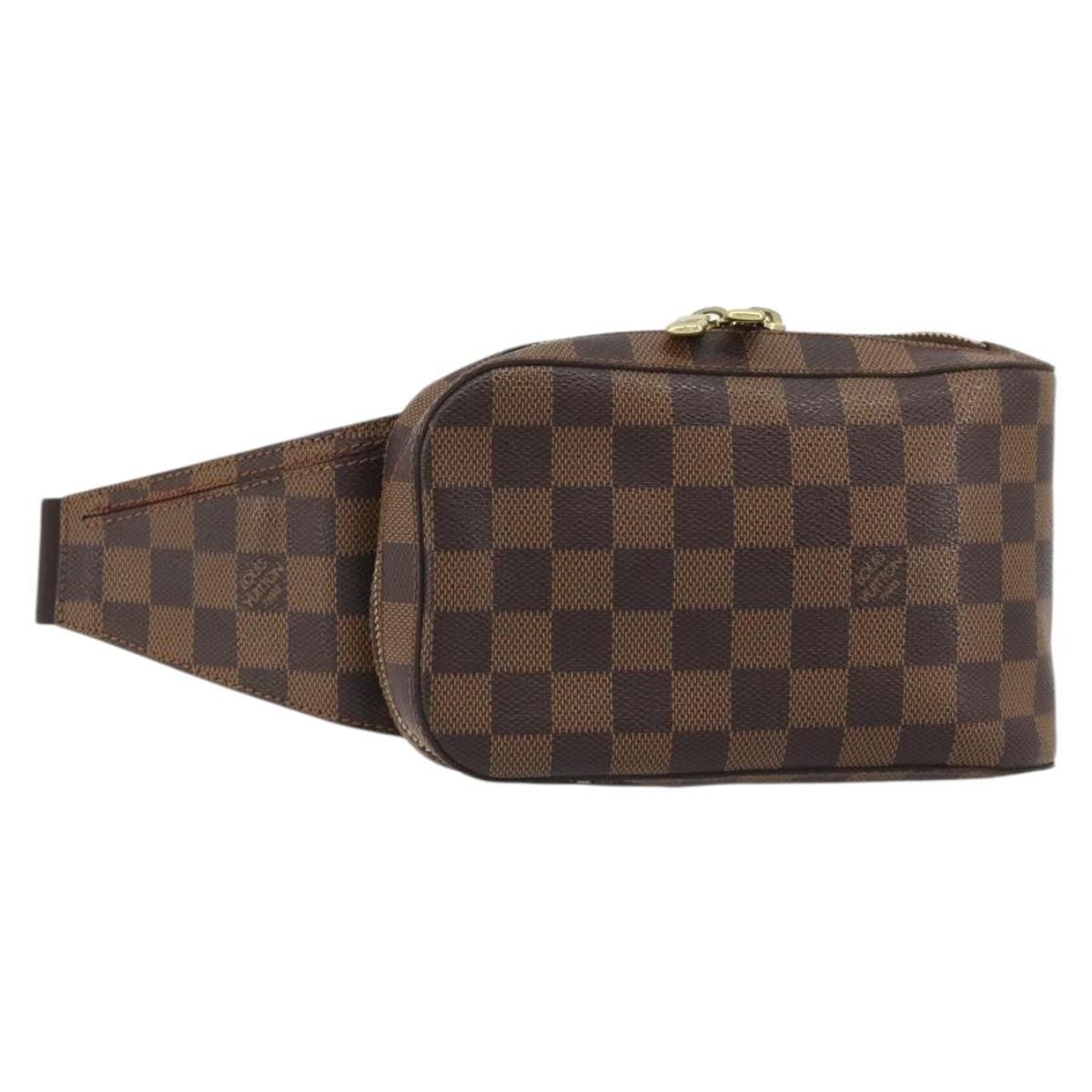 Louis Vuitton Geronimos Waist Bag Damier Brown Canvas Shoulder Bag Bag (Pre-Owned)
