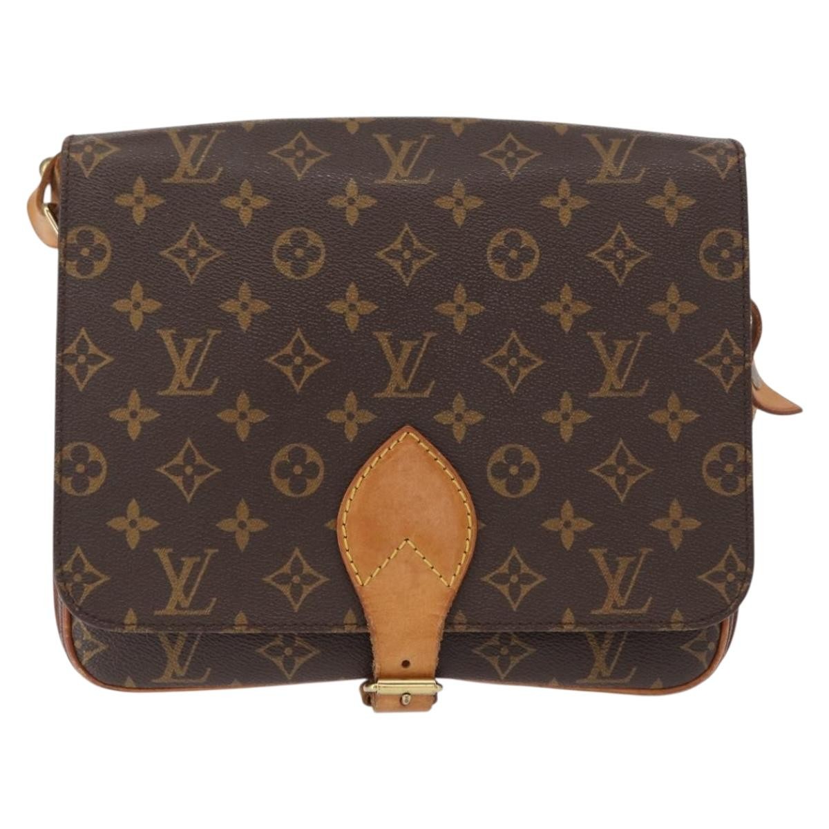 Louis Vuitton Cartouchiere Handbag Monogram Canvas Brown Canvas Shoulder Bag Bag (Pre-Owned)