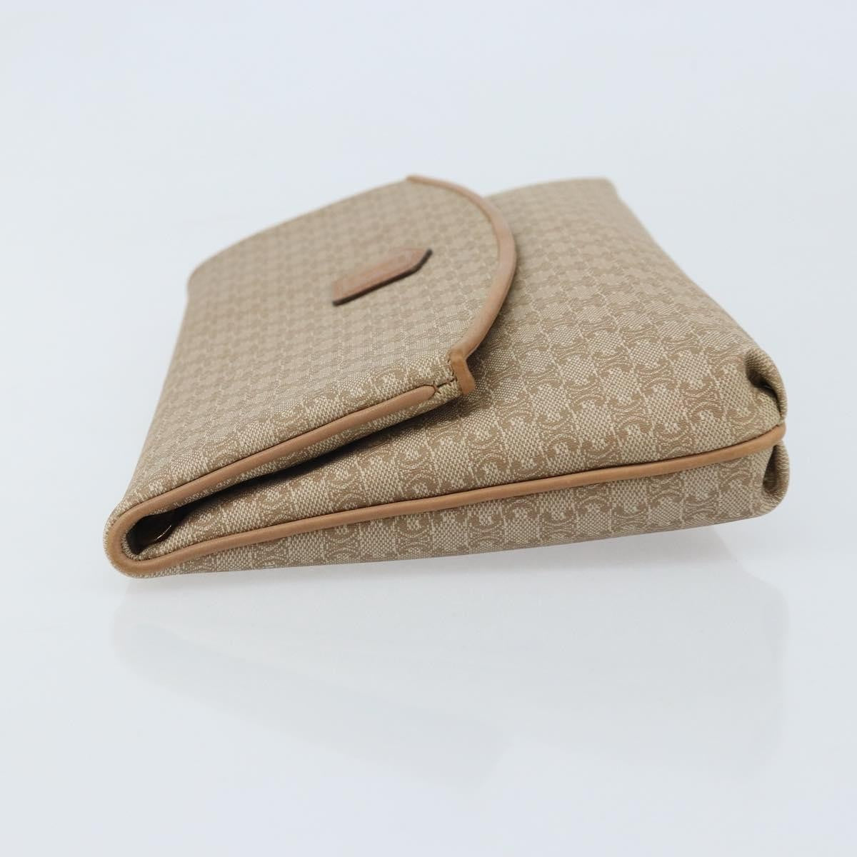 Celine C Macadam Pouch Canvas Beige Pvc Clutche & Pouche Bag (Pre-Owned)