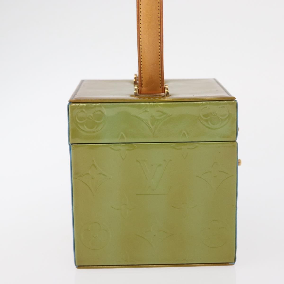 Louis Vuitton Bleecker Box Bag Monogram Vernis Green Patent_Leather Clutche & Pouche Bag (Pre-Owned)