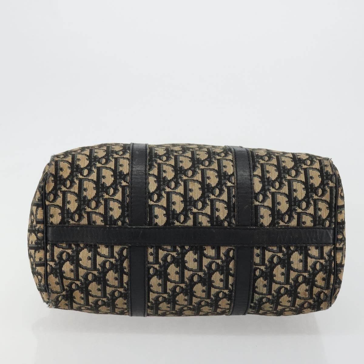 Christian Dior Vintage Trotter Handbag Canvas Navy Canvas Handbag (Pre-Owned)