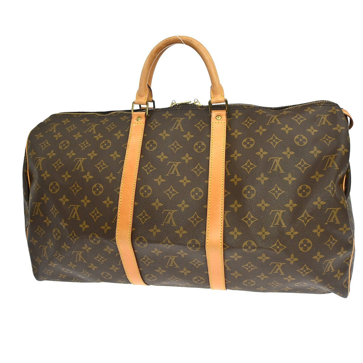 Louis Vuitton Keepall Bag Monogram Canvas Brown Canvas Travel Bag Bag (Pre-Owned)