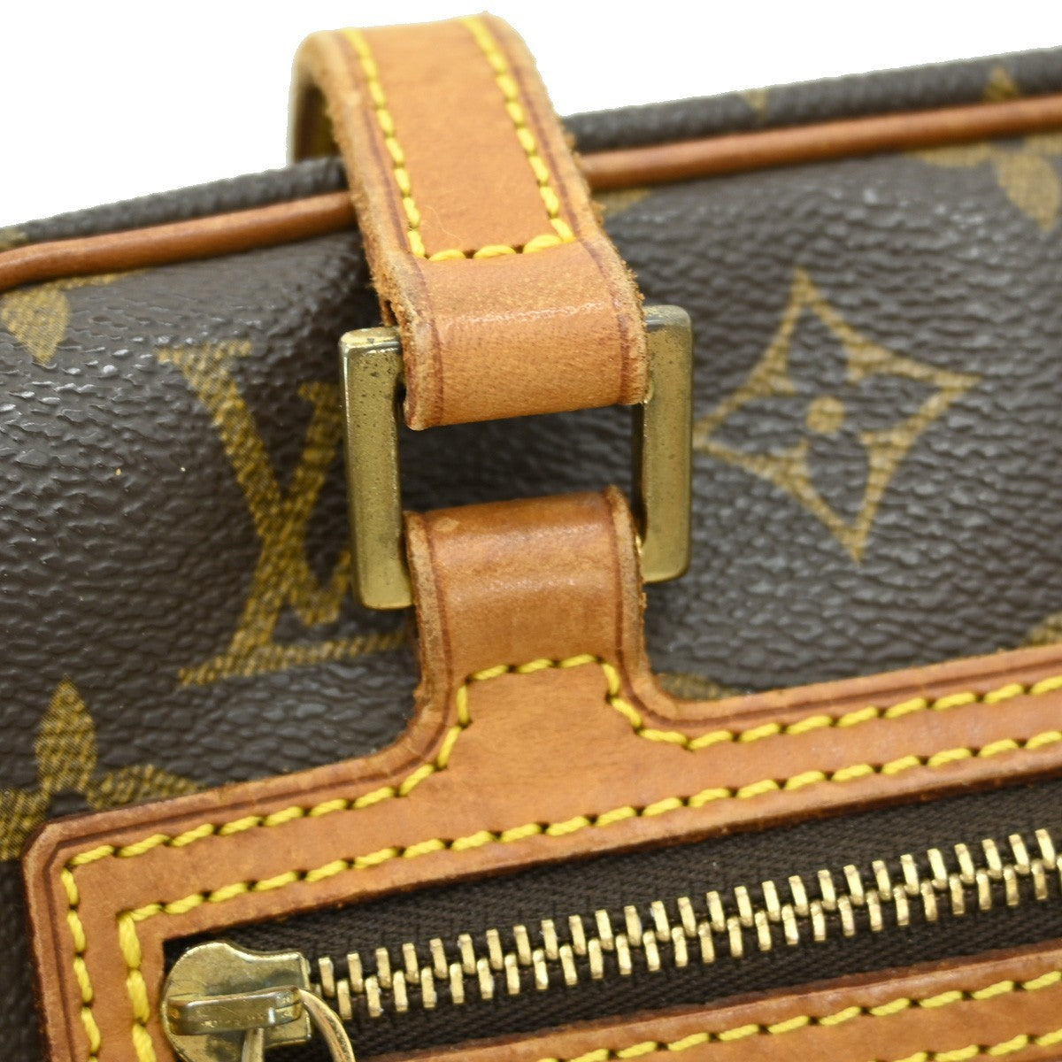 Louis Vuitton Cite Handbag Monogram Canvas Brown Canvas Shoulder Bag Bag (Pre-Owned)